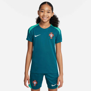 Nike 2024-25 Portugal Youth Dri-Fit Short-Sleeve Knit Top (Model - Front)