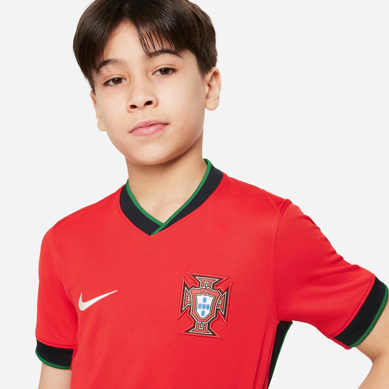 Nike 2024-25 Portugal Youth Stadium Home Jersey (Detail 1)