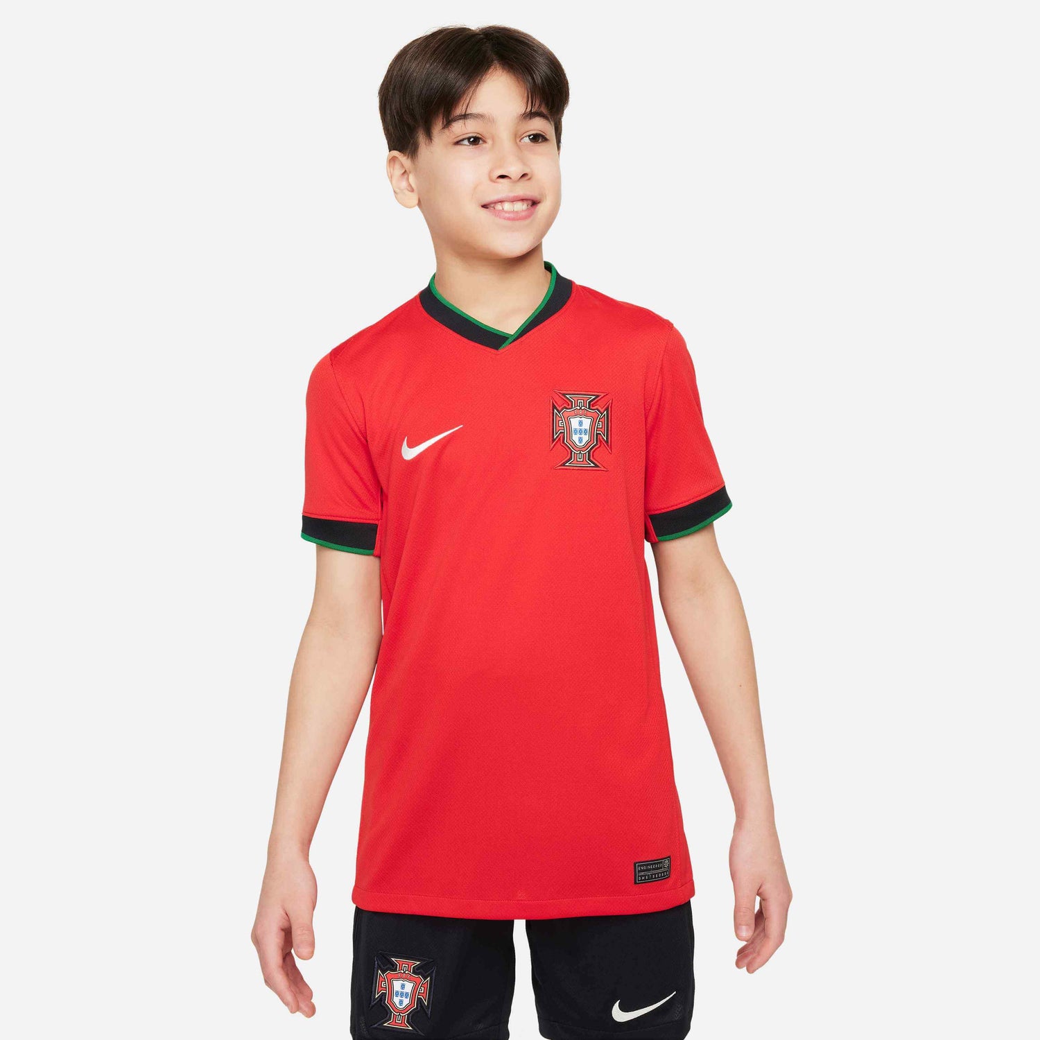 Nike 2024-25 Portugal Youth Stadium Home Jersey (Model - Front)