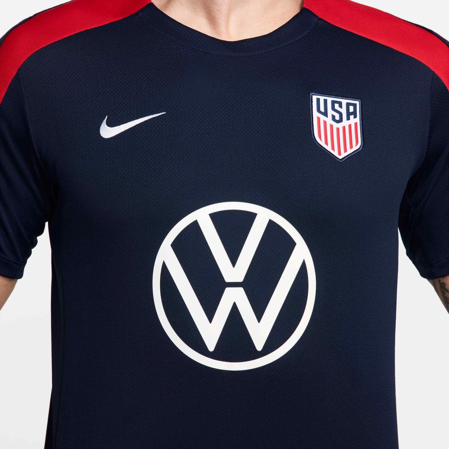 Nike 2024-25 USA Men's Dri-Fit Short-Sleeve Knit Top (Detail 2)