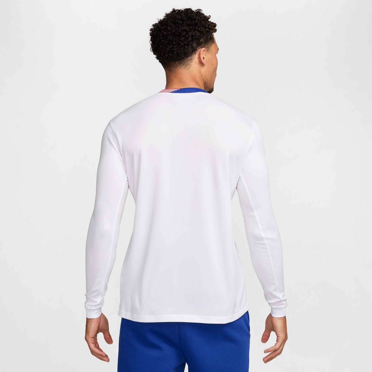 Nike 2024-25 USA Men's Stadium Home Long-Sleeve Jersey (Model - Back)