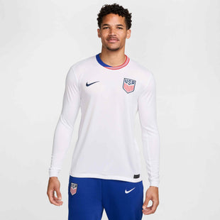 Nike 2024-25 USA Men's Stadium Home Long-Sleeve Jersey (Model - Front)