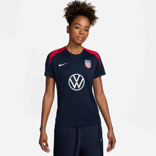 Nike 2024-25 USA Women Dri-Fit Short-Sleeve Knit Top (Model - Front)