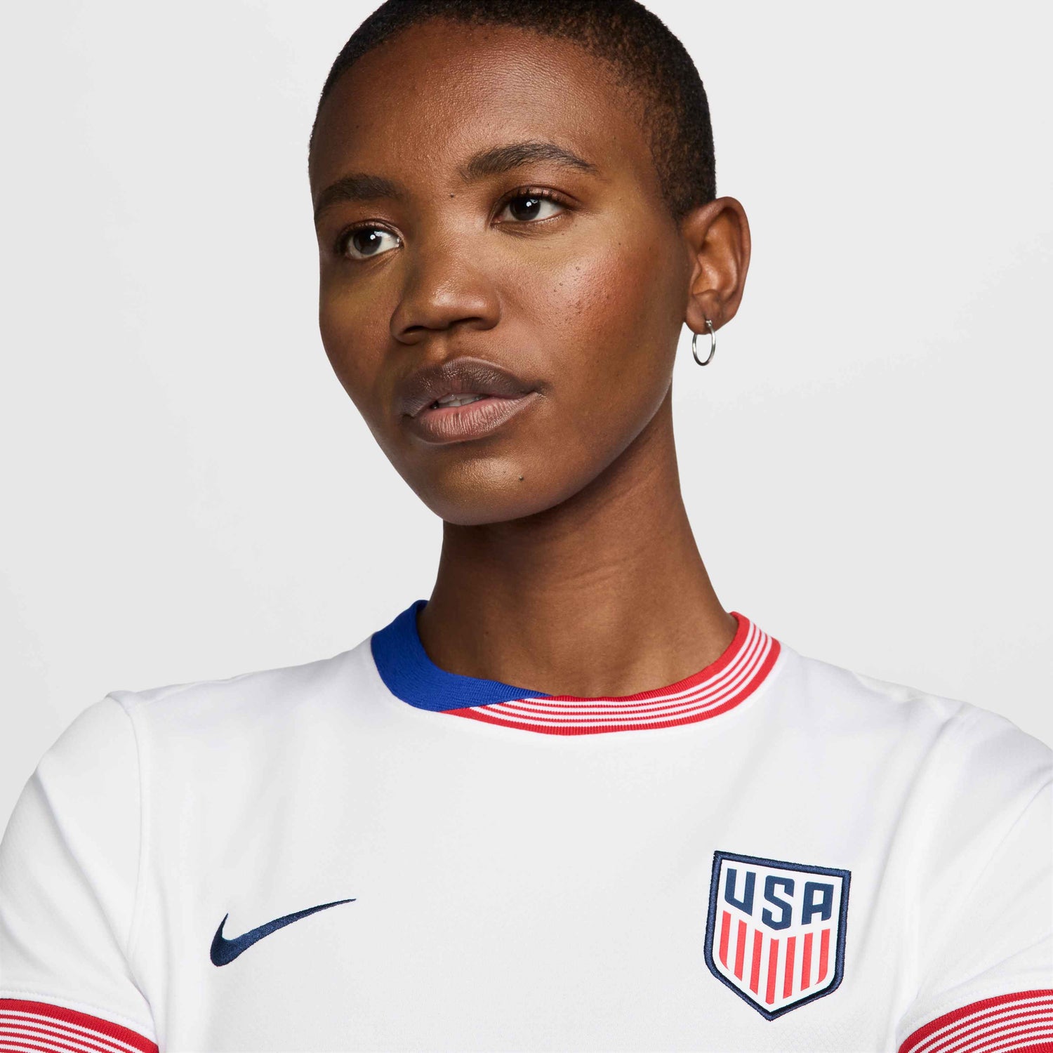 Nike 2024-25 USA Women's Stadium Home Jersey White (Detail 1)