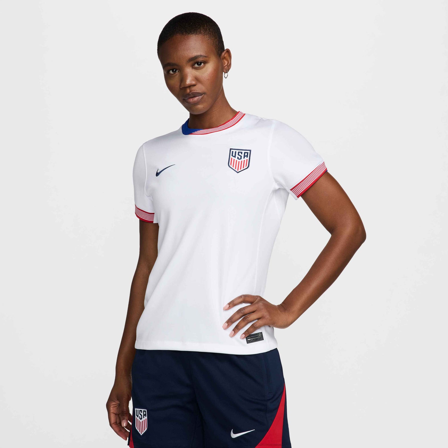 Nike 2024-25 USA Women's Stadium Home Jersey White (Model - Front)