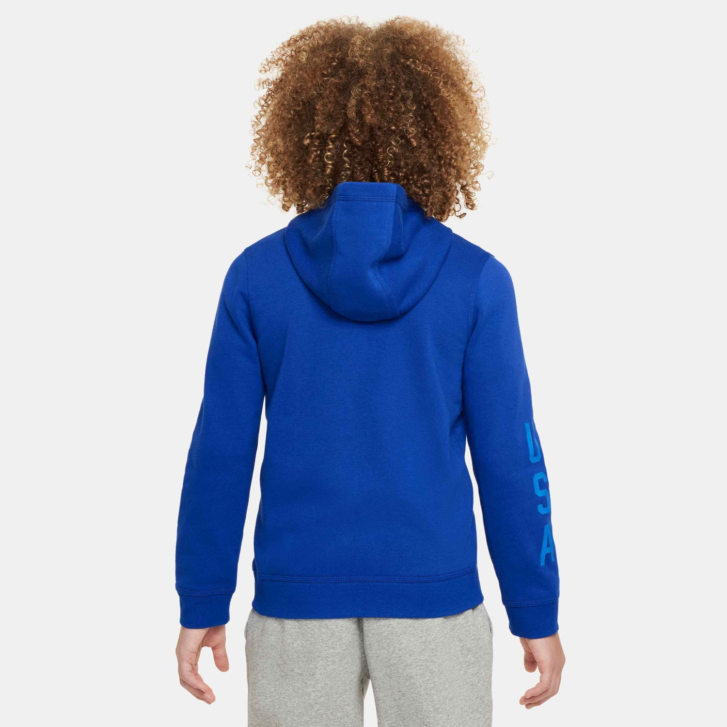 Nike 2024-25 USA Youth FZ French Terry Hoodie (Model - Back)