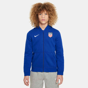Nike 2024-25 USA Youth FZ French Terry Hoodie (Model - Front)
