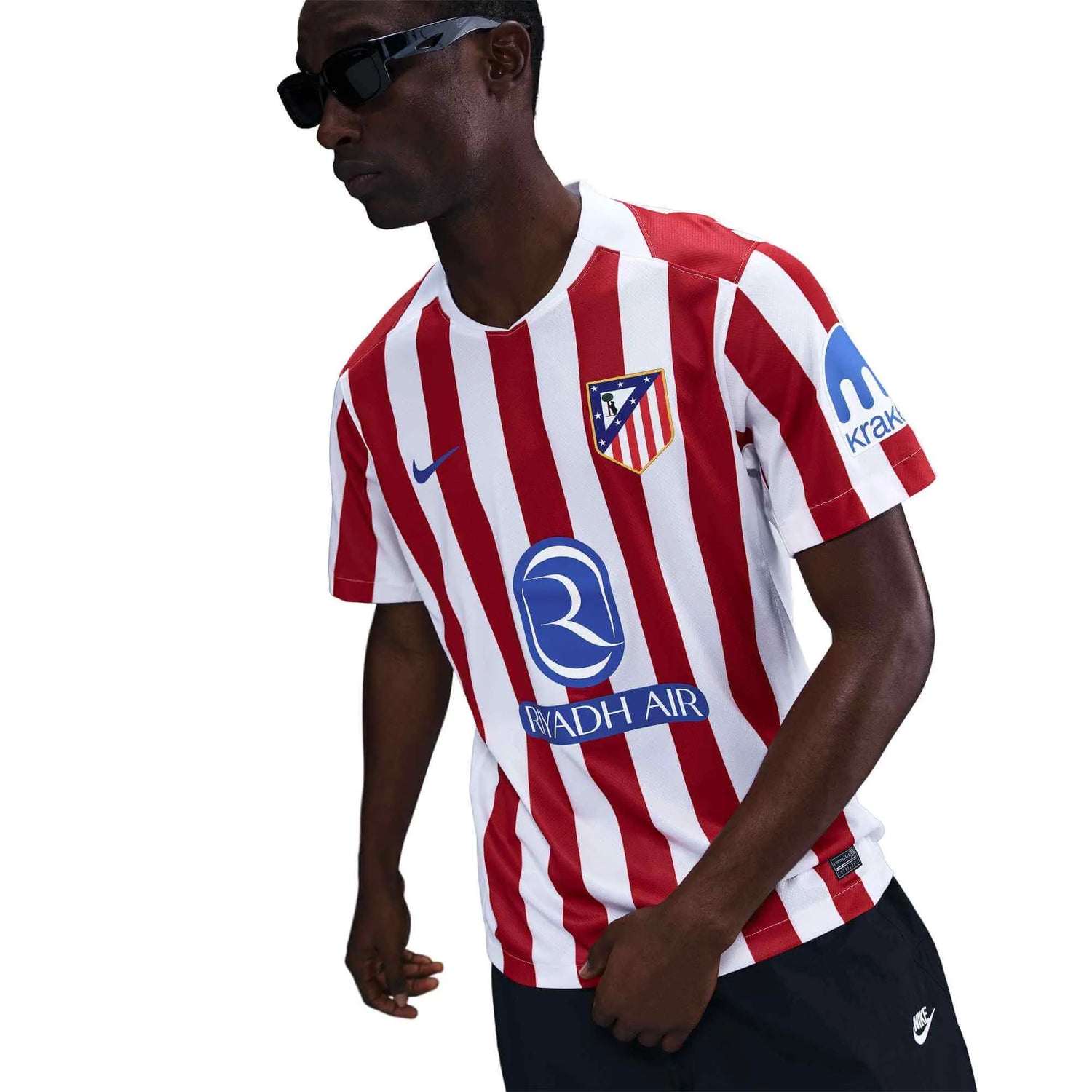 Nike 2025-26 Atletico Madrid Men's Stadium Home Soccer Jersey (Detail 1)