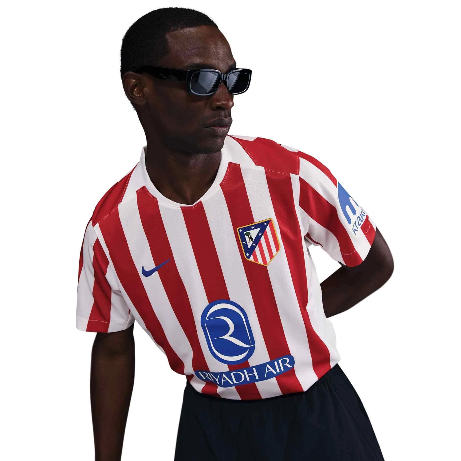Nike 2025-26 Atletico Madrid Men's Stadium Home Soccer Jersey (Detail 2)