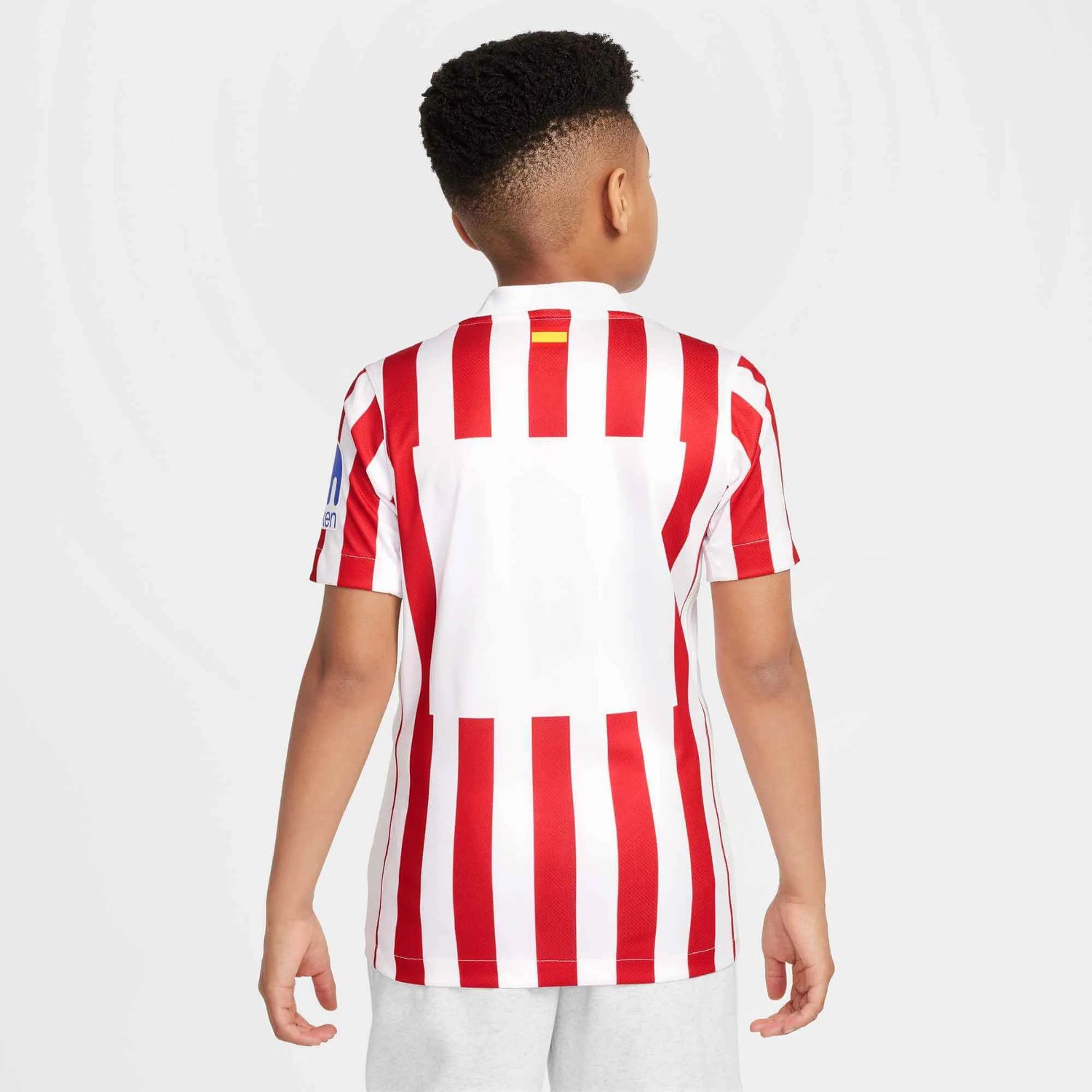 Nike 2025-26 Atletico Madrid Youth Stadium Home Soccer Jersey (Model - Back)