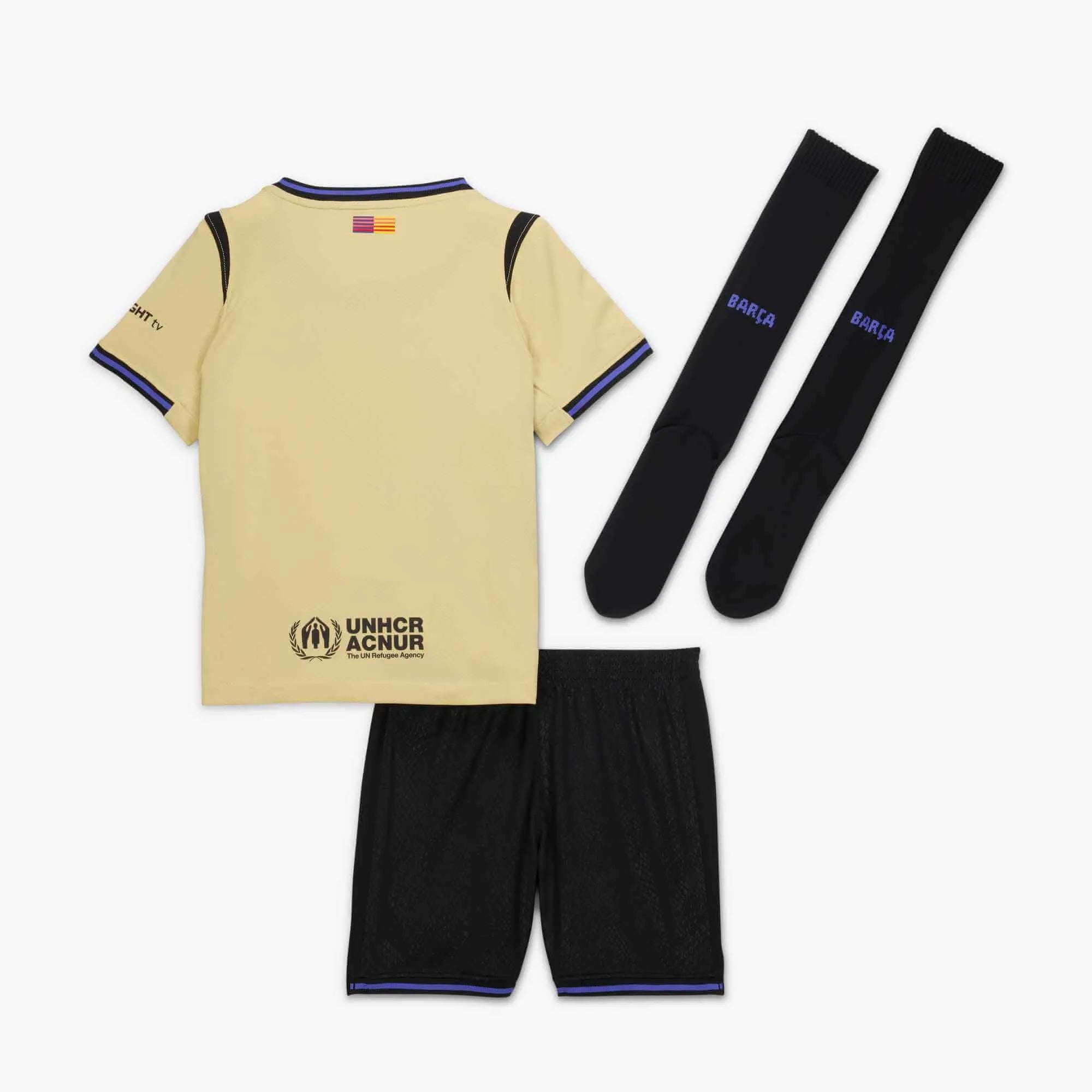 Nike 2025-26 Barcelona Little Kids' Stadium Away Kit (Set - Back)