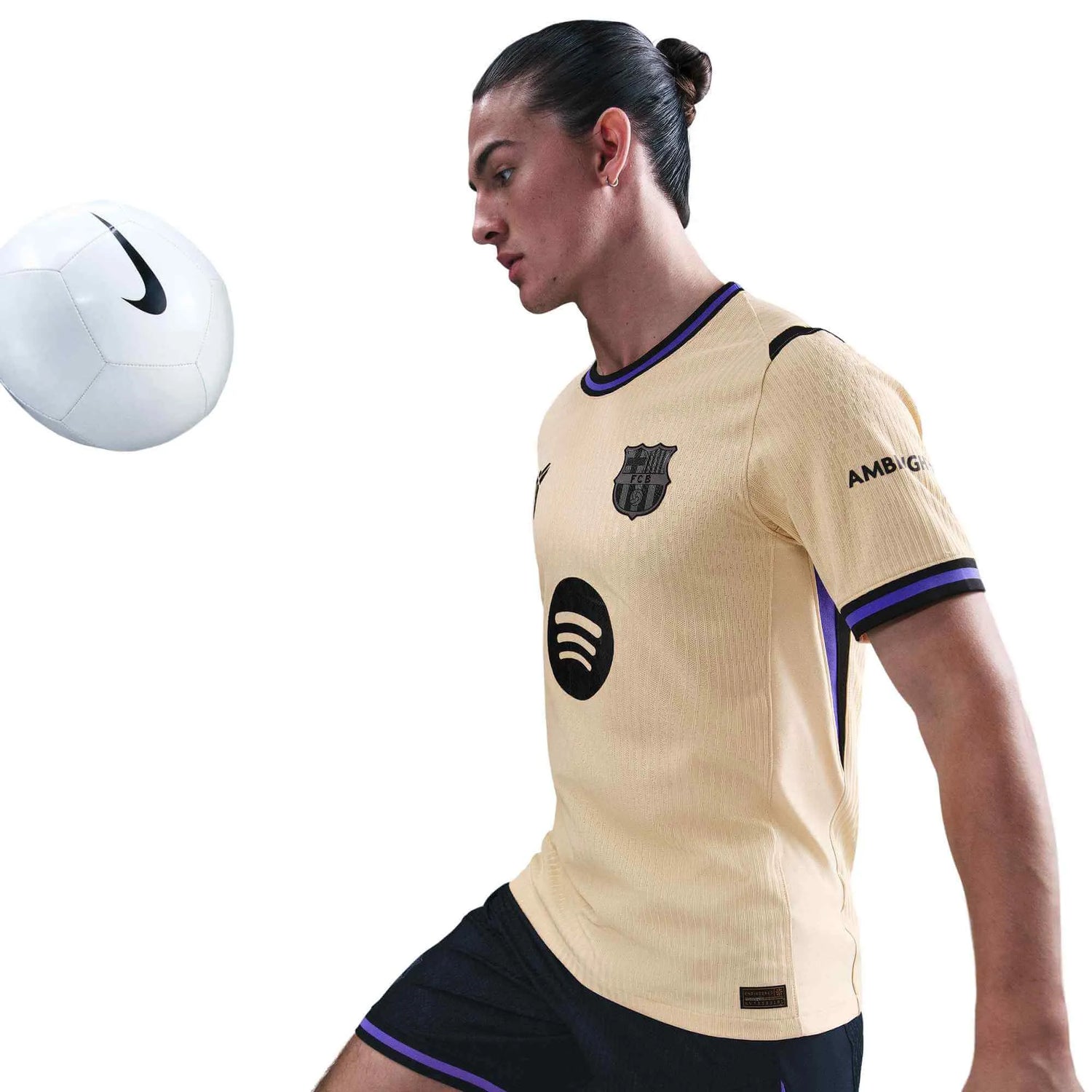 Nike 2025-26 Barcelona Men's Authentic Away Soccer Jersey (Detail 2)