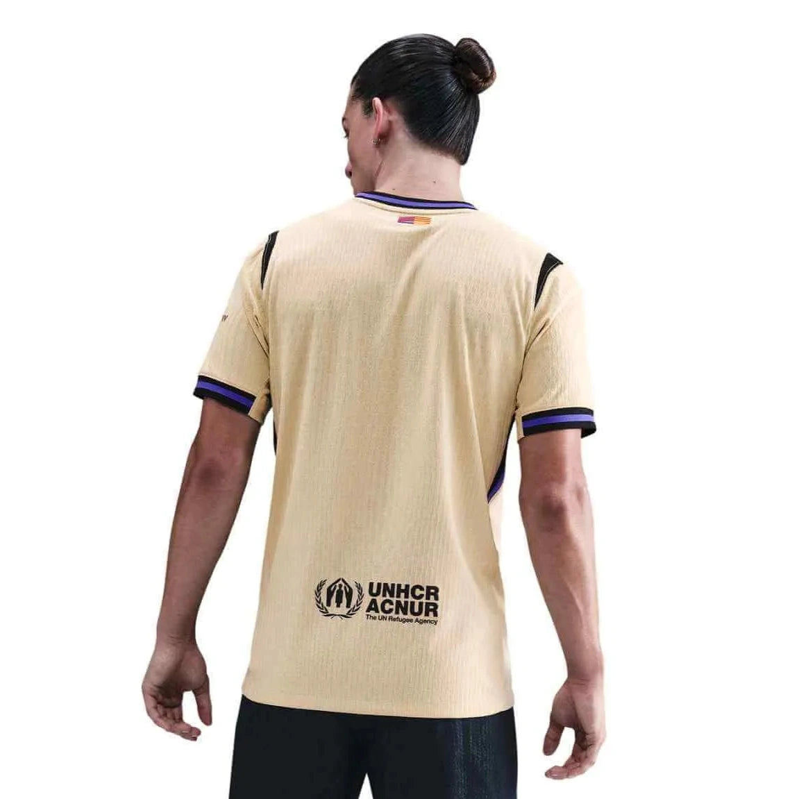 Nike 2025-26 Barcelona Men's Authentic Away Soccer Jersey (Model - Back)