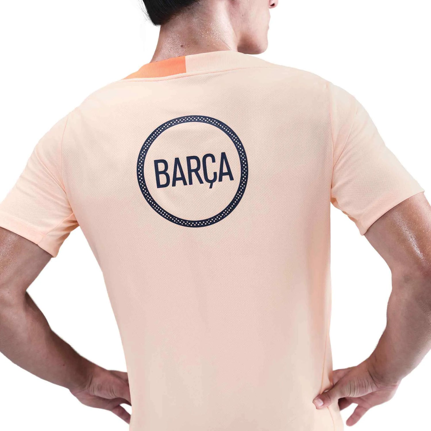 Nike 2025-26 Barcelona Men's DF Strike Top Crimson Tint/Crimson Tint/Bright Mango/Midnight Navy (Back)