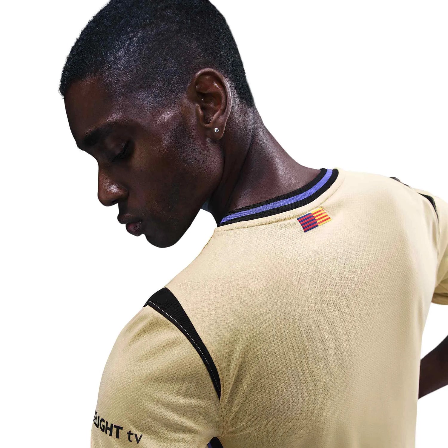 Nike 2025-26 Barcelona Men's Stadium Away Soccer Jersey (Detail 3)