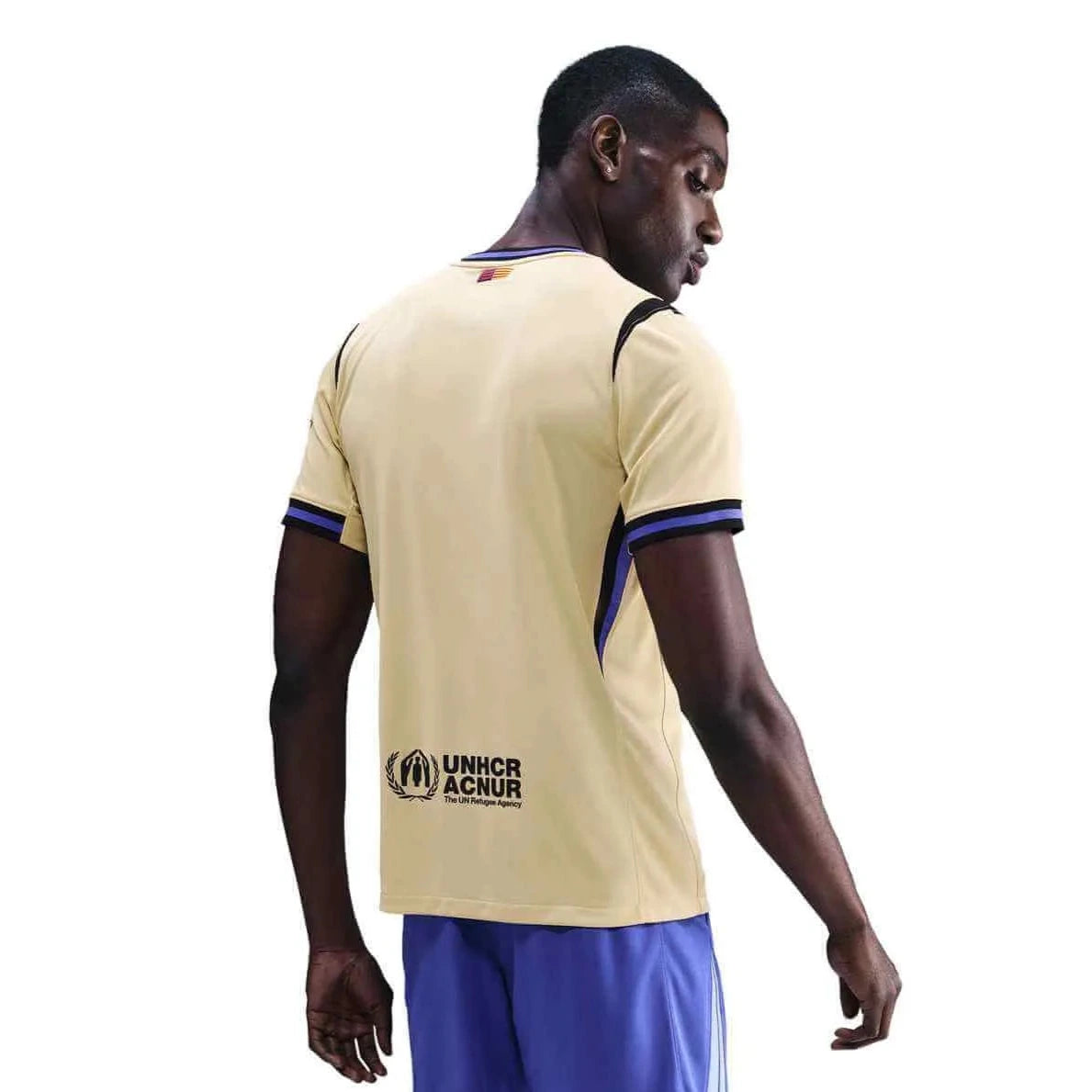 Nike 2025-26 Barcelona Men's Stadium Away Soccer Jersey (Model - Back)