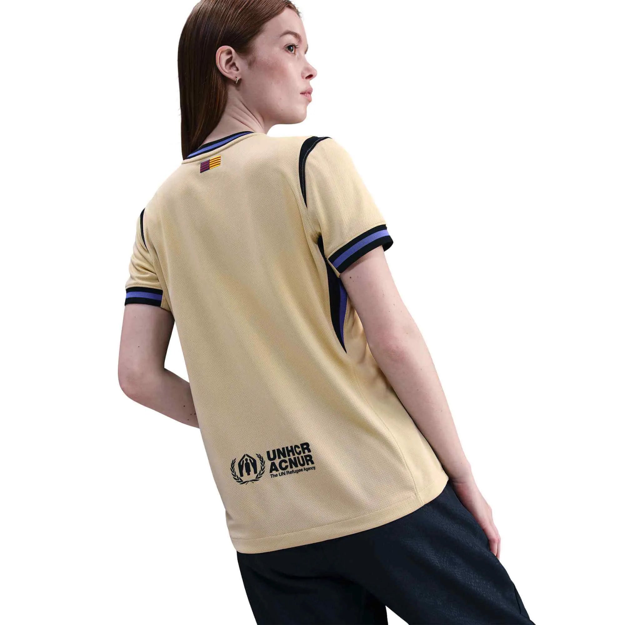 Nike 2025-26 Barcelona Women's Stadium Away Soccer Jersey (Model - Back)