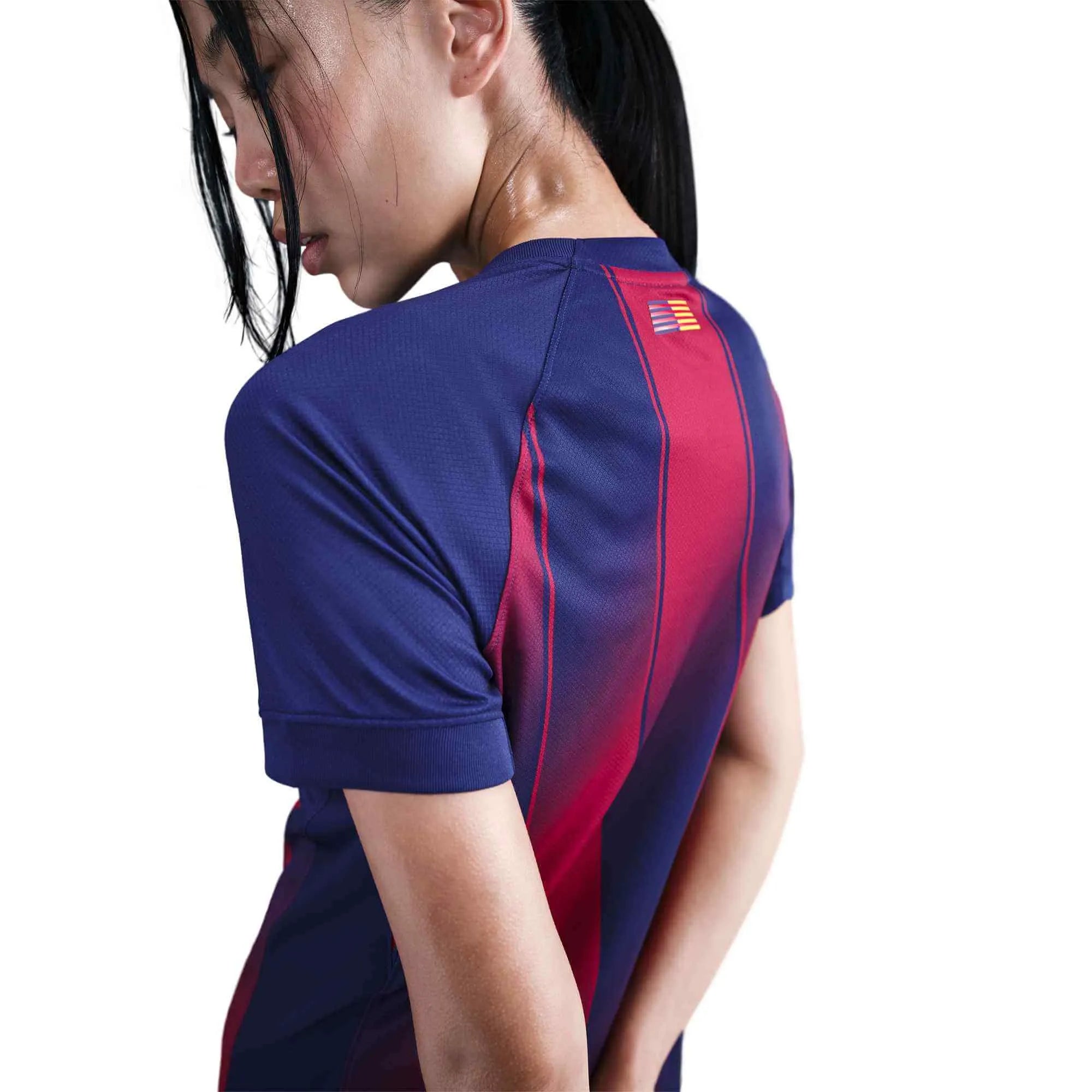 Nike 2025-26 Barcelona Women's Stadium Home Soccer Jersey (Detail 1)
