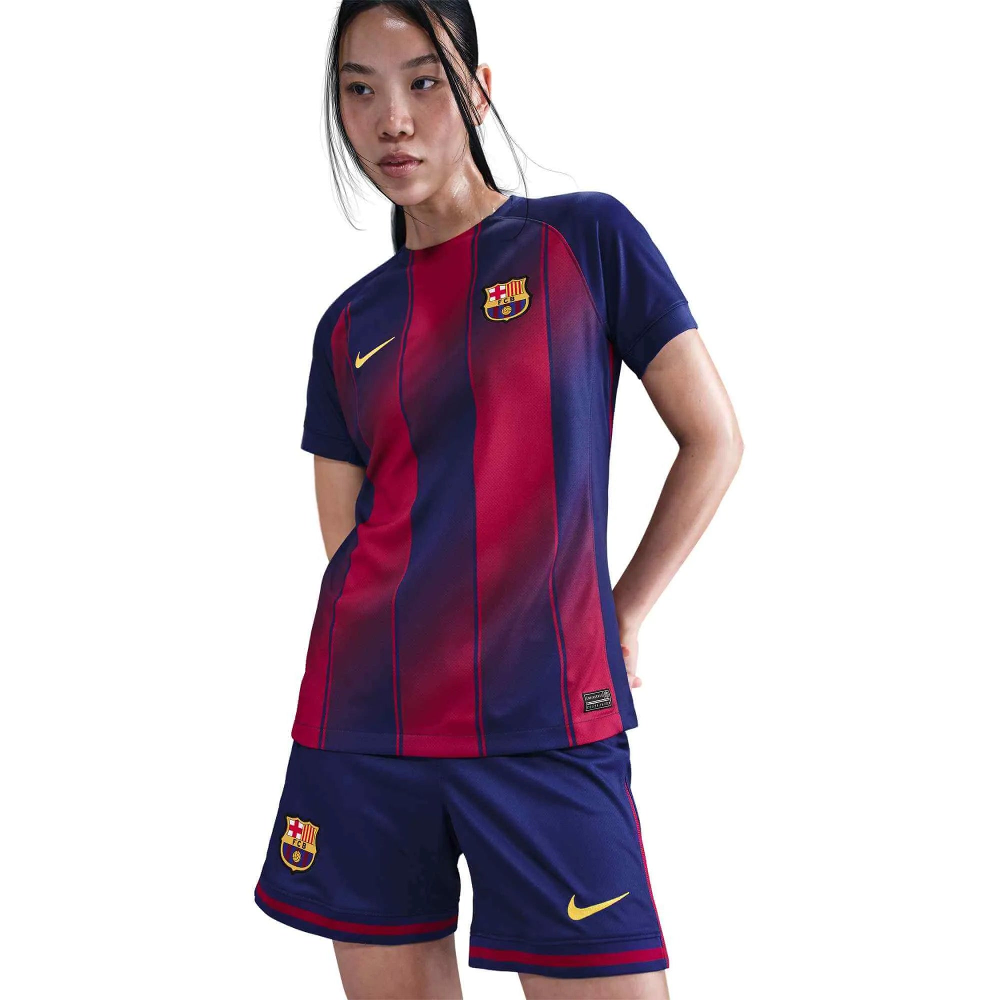 Nike 2025-26 Barcelona Women's Stadium Home Soccer Jersey (Front)