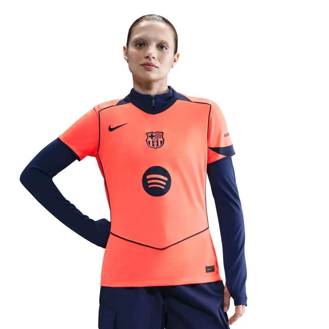 Nike 2025-26 Barcelona Women's Stadium Third Soccer Jersey (Model - Front)