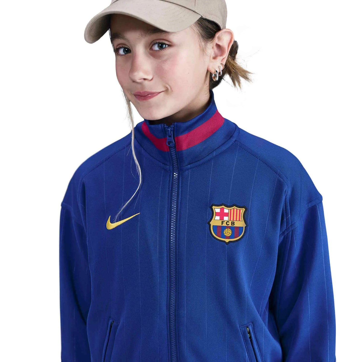 Nike 2025-26 Barcelona Youth Academy Pro Anthem Jacket (Detail 1)