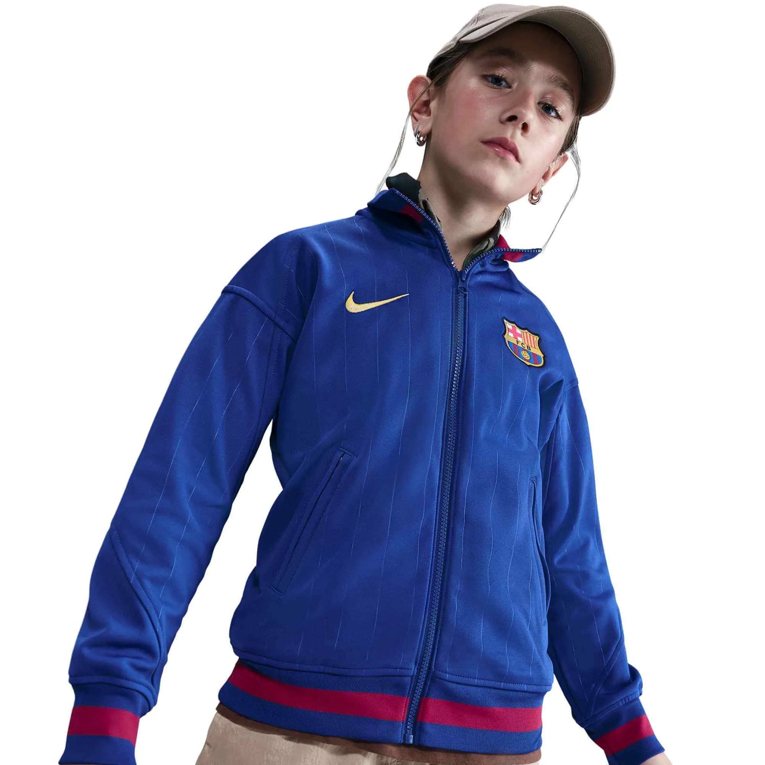 Nike 2025-26 Barcelona Youth Academy Pro Anthem Jacket (Front)
