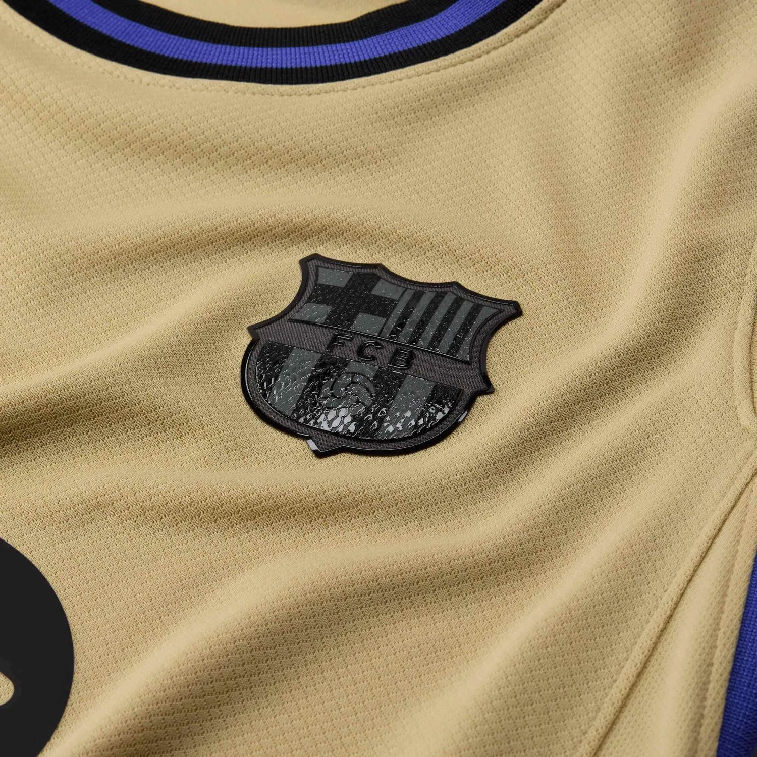 Nike 2025-26 Barcelona Youth Stadium Away Soccer Jersey (Detail 4)