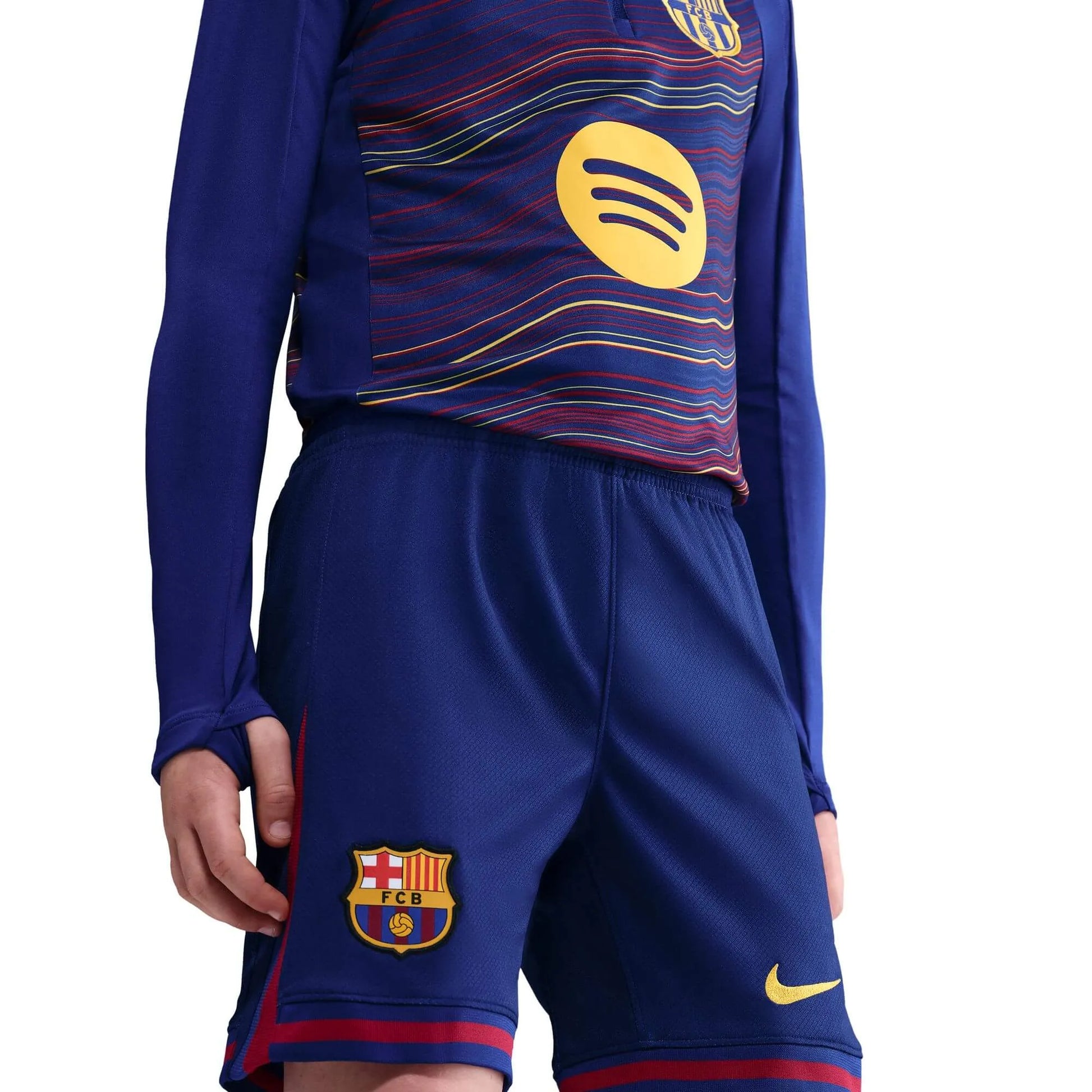 Nike 2025-26 Barcelona Youth Stadium Home Shorts (Detail 1)