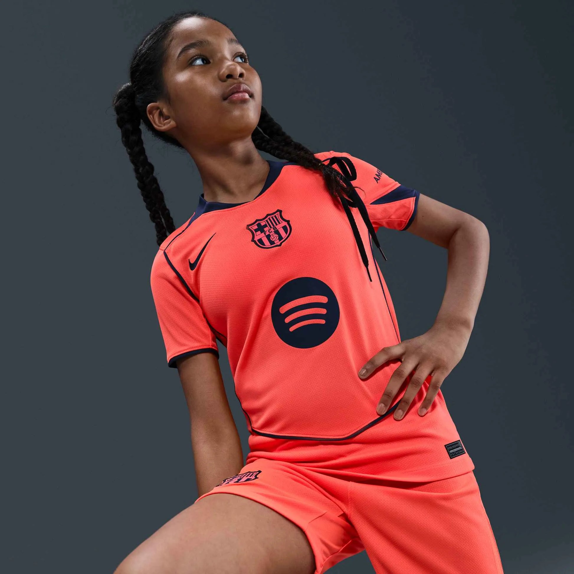 Nike 2025-26 Barcelona Youth Stadium Third Soccer Jersey (Detail 2)