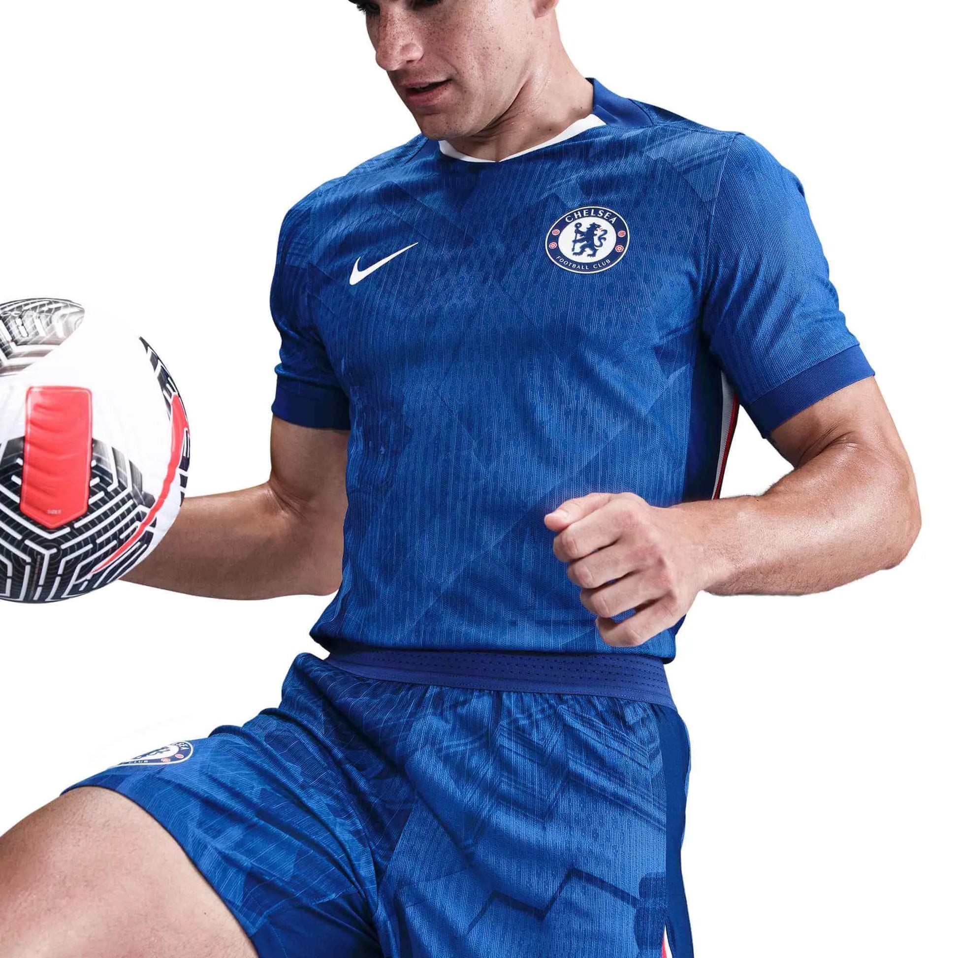 Nike 2025-26 Chelsea Men's Authentic Home Soccer Jersey (Model - Side)