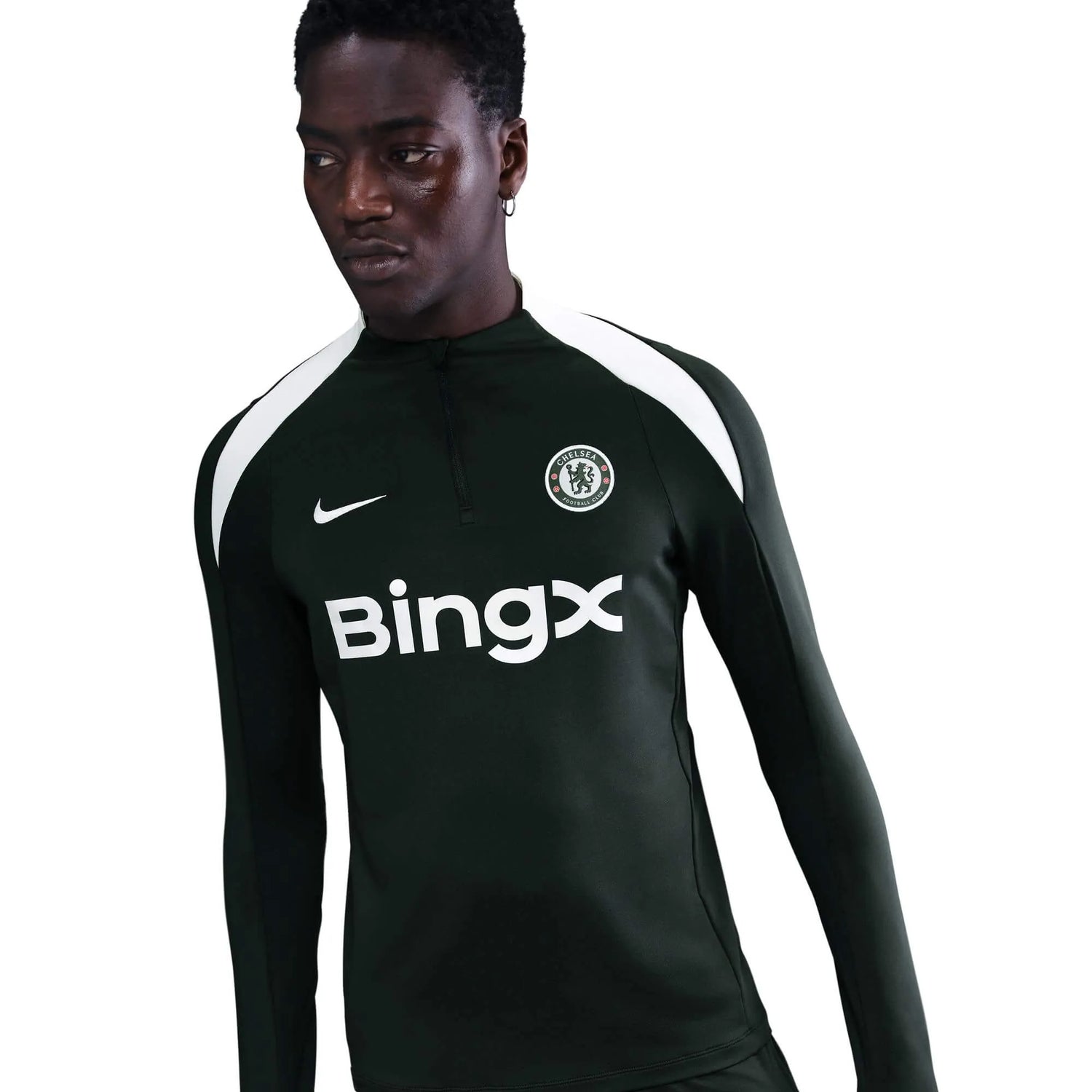 Nike 2025-26 Chelsea Men's DF Strike Drill Top Outdoor Green-Phantom-Phantom (Detail 1)