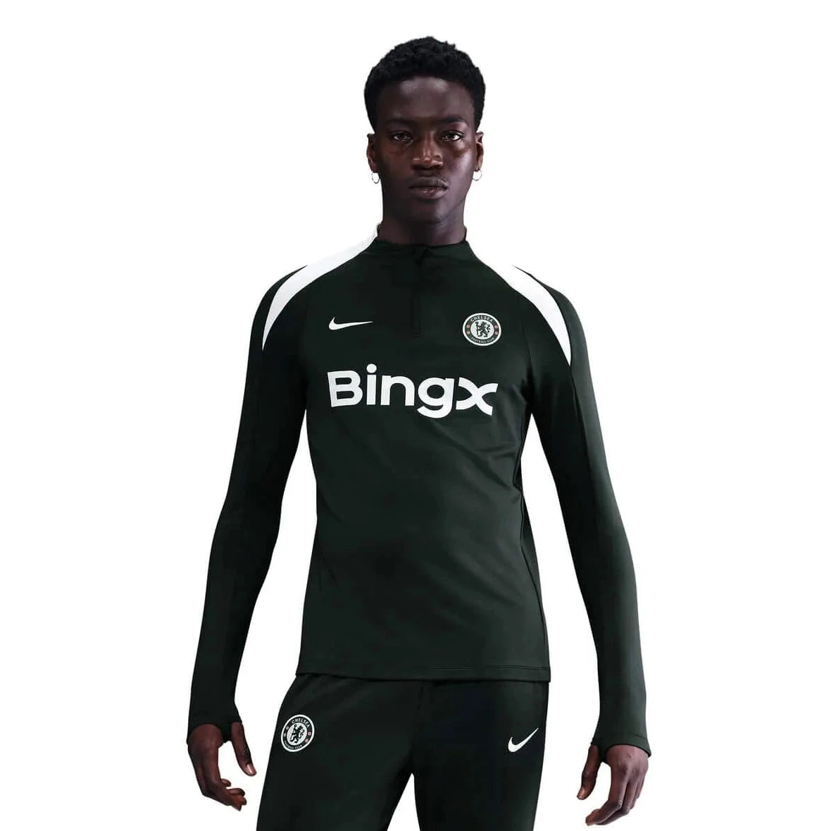 Nike 2025-26 Chelsea Men's DF Strike Drill Top Outdoor Green-Phantom-Phantom (Model - Front)