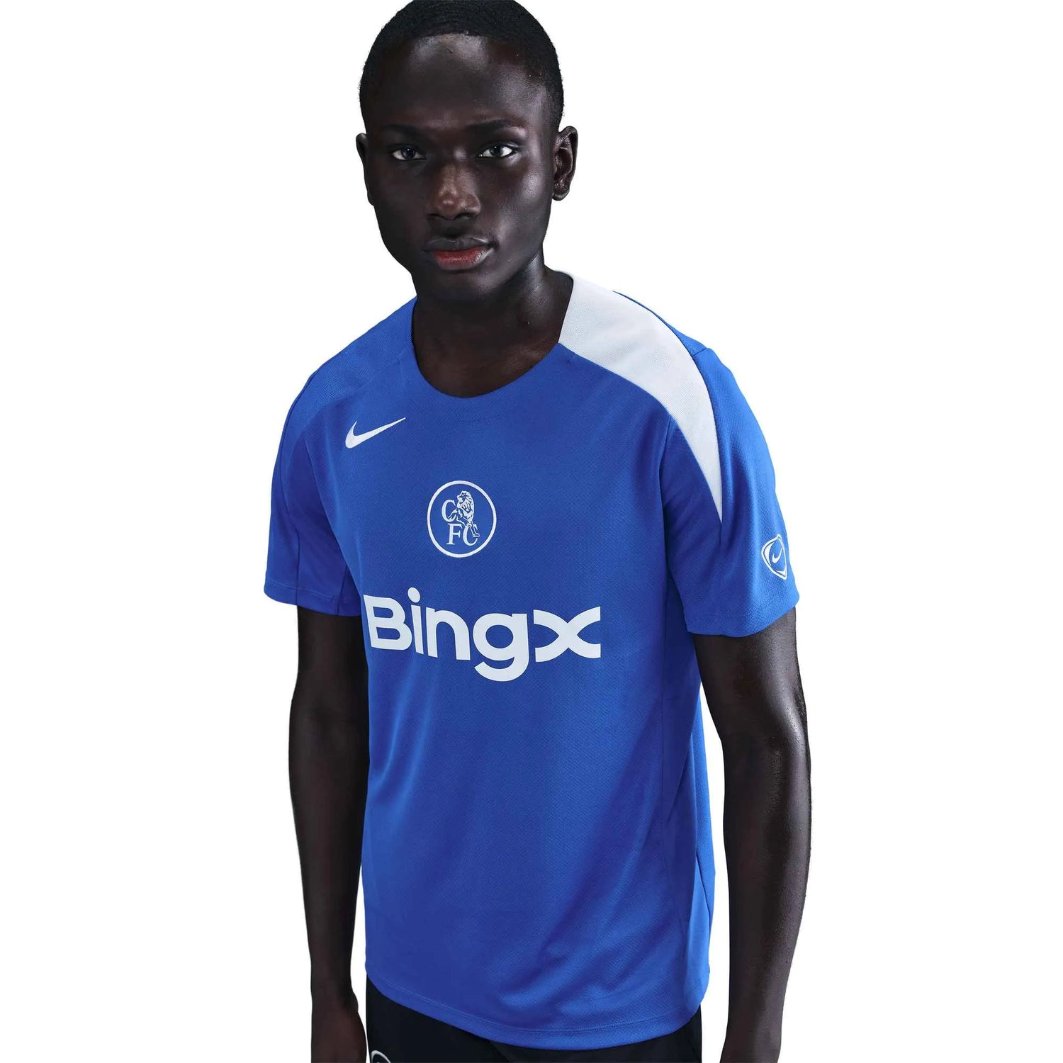 Nike 2025-26 Chelsea Men's DF Strike Top Game Royal/Game Royal/Field Silver (Front)