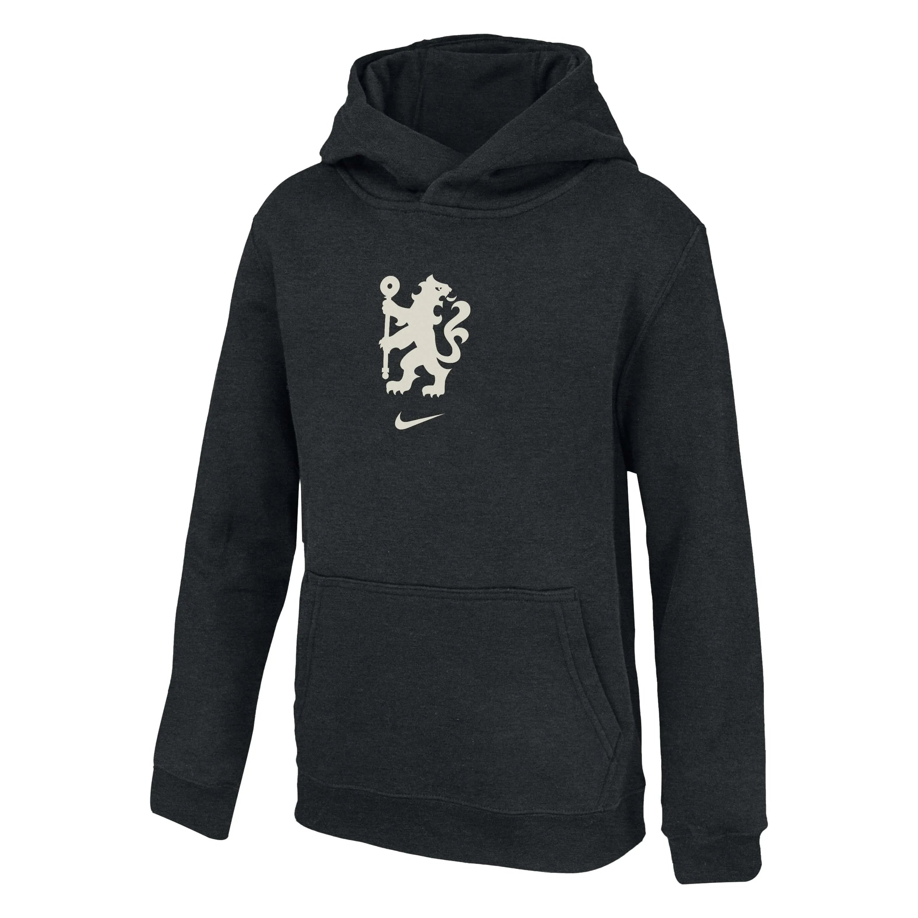 Nike 2025-26 Chelsea Youth Club Fleece Pull-Over Hoodie (Front)