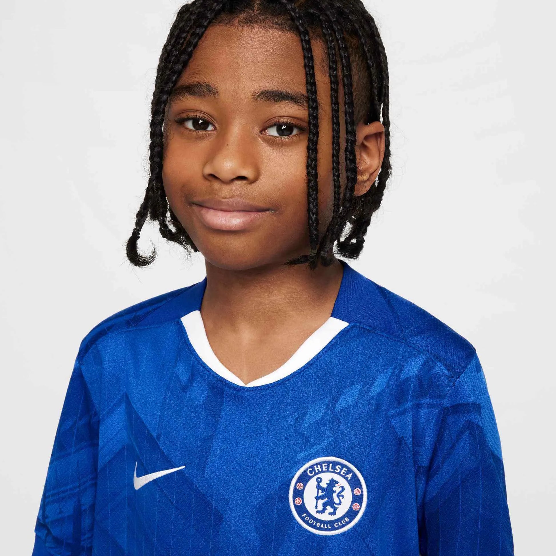 Nike 2025-26 Chelsea Youth Stadium Home Soccer Jersey (Detail 1)