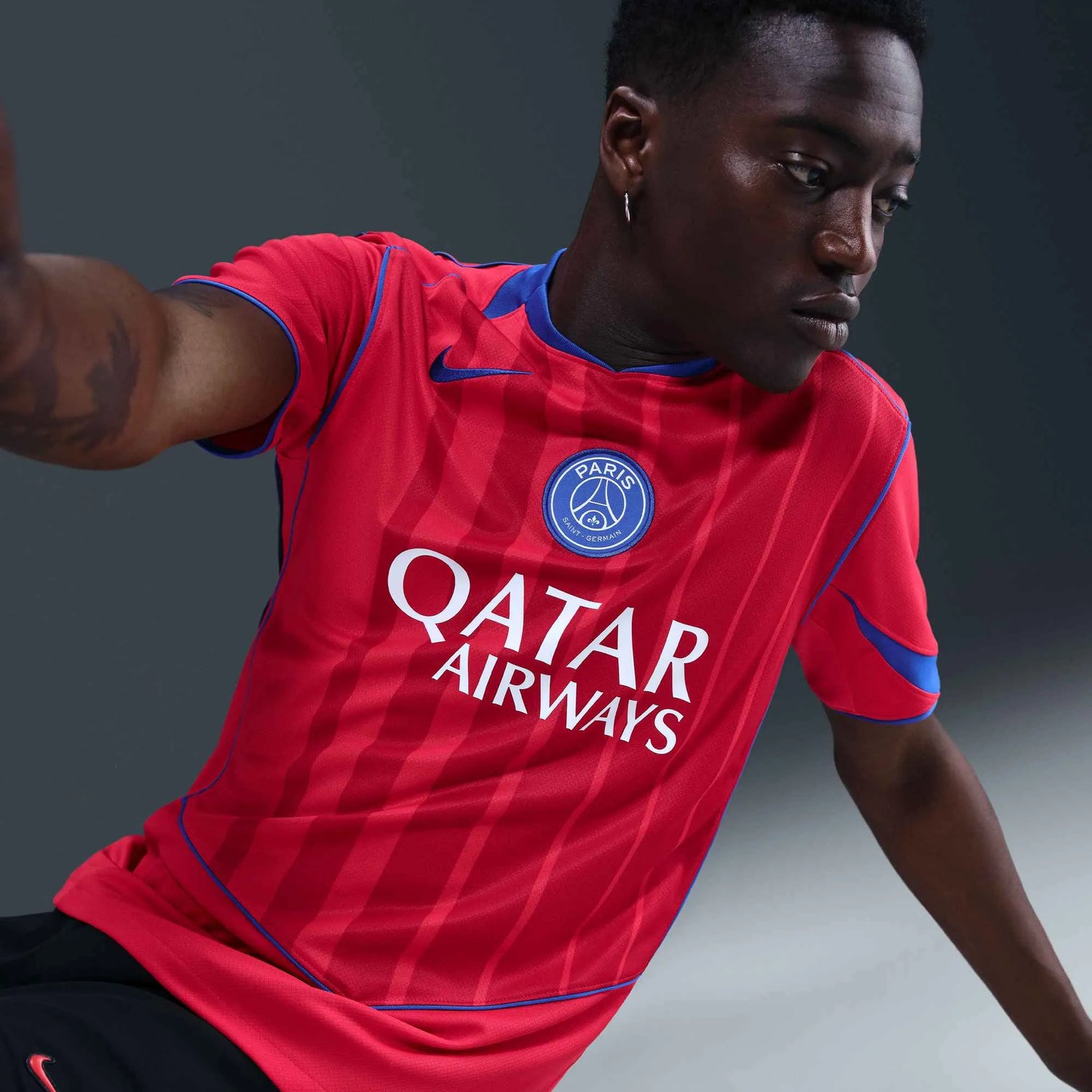 Nike 2025-26 PSG Men's Stadium Third Soccer Jersey (Detail 2)