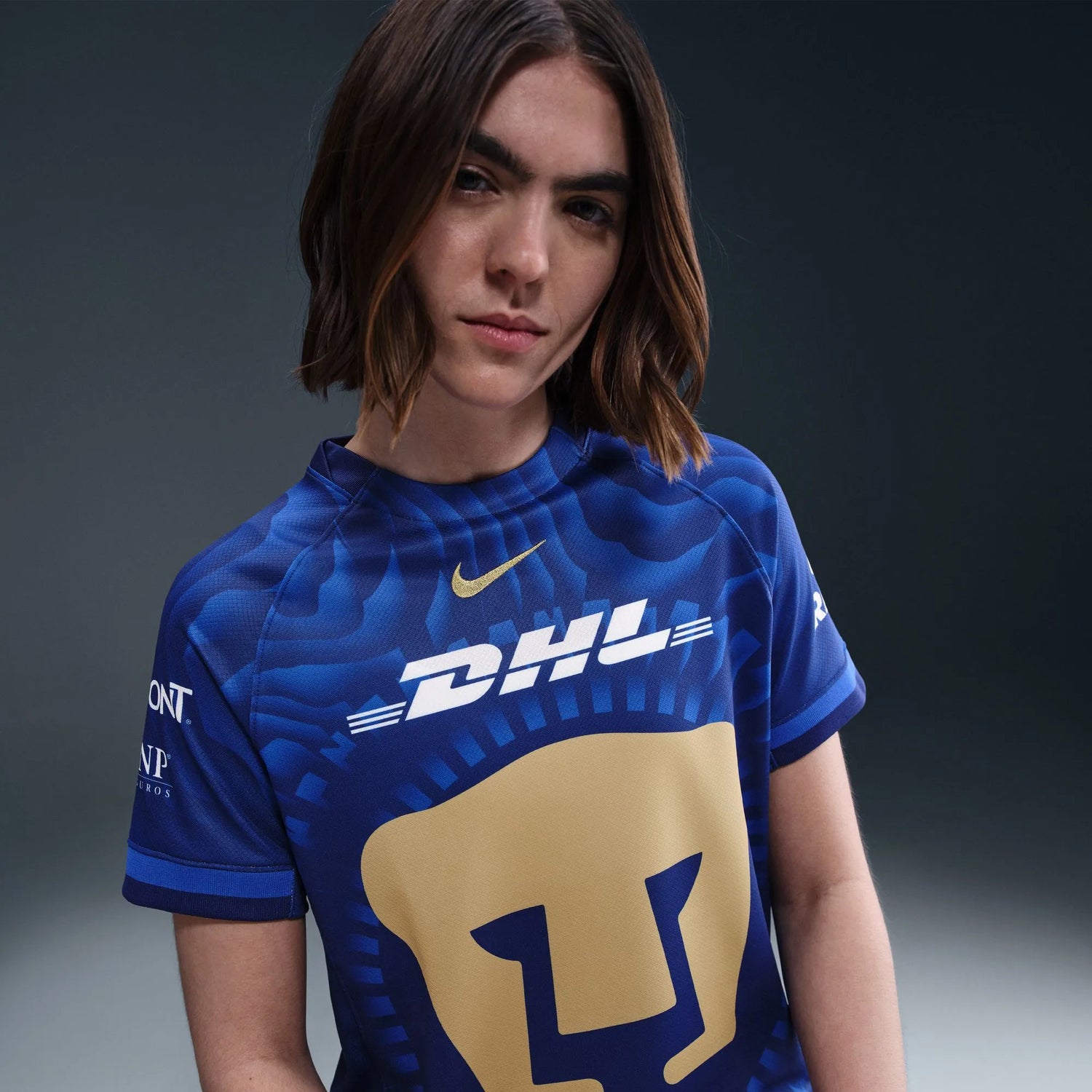 Nike 2025-26 Pumas Women's Stadium Away Soccer Jersey (Detail 1)