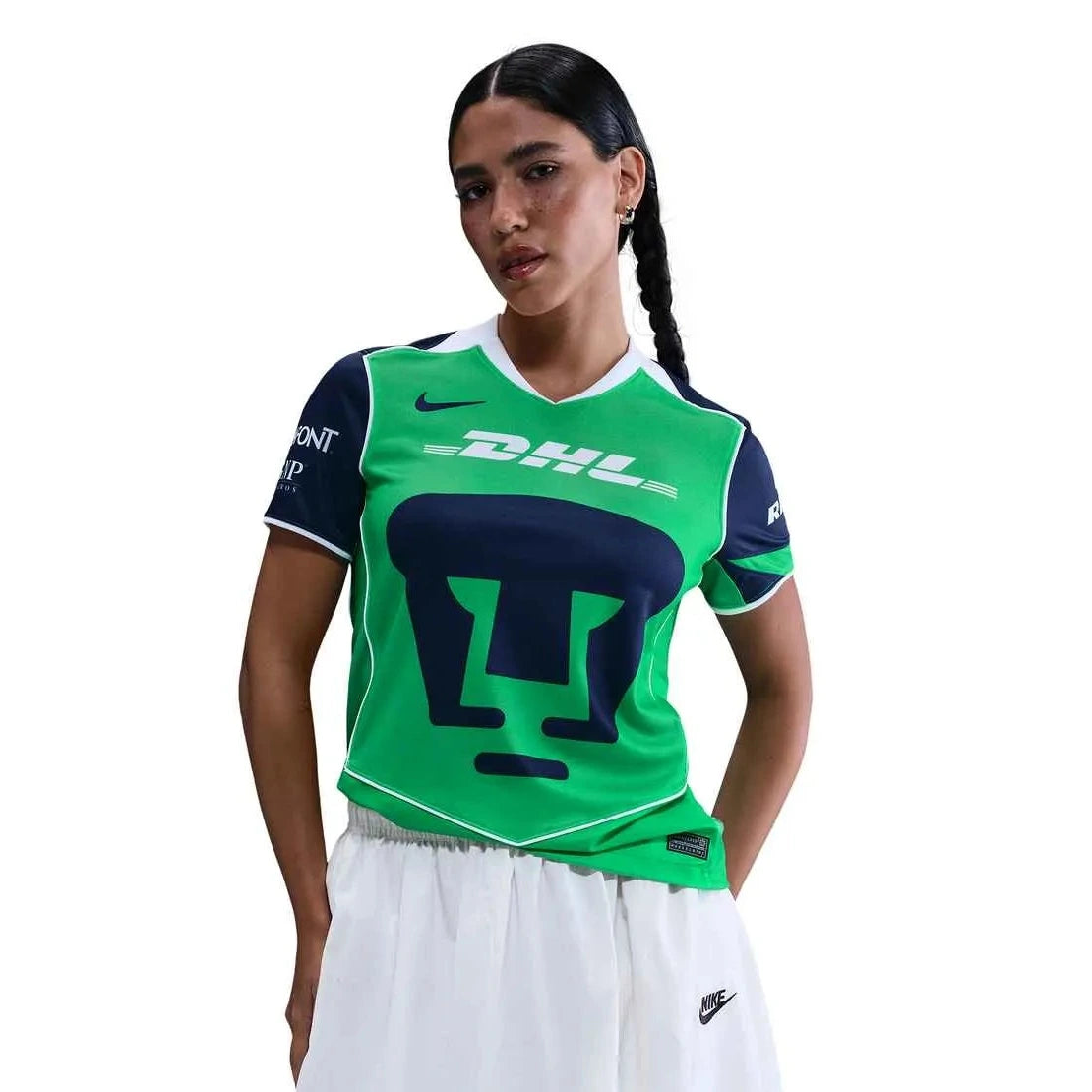 Nike 2025-26 Pumas Women's Stadium Third Soccer Jersey (Model - Front)