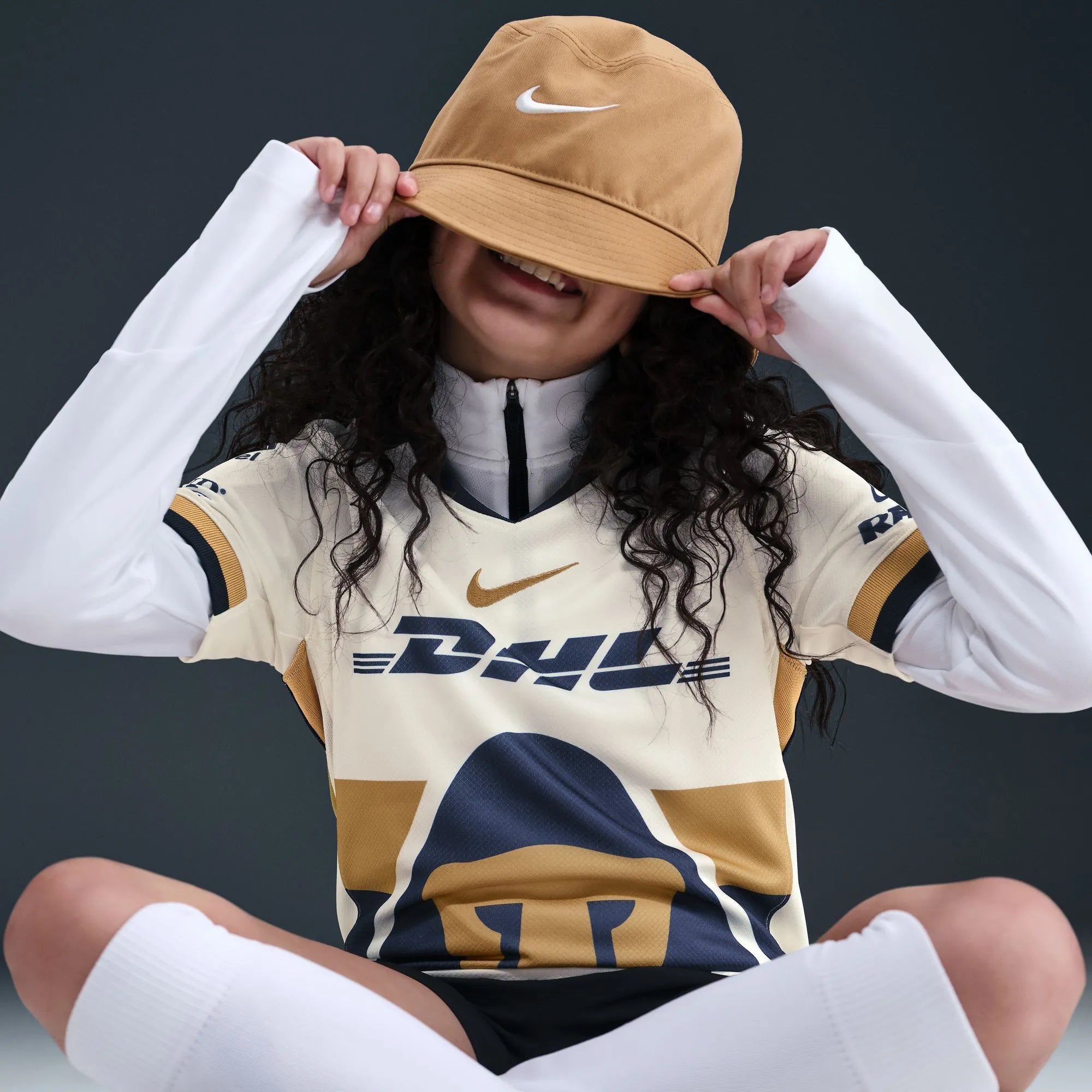 Nike 2025-26 Pumas Youth Stadium Home Soccer Jersey (Detail 2)