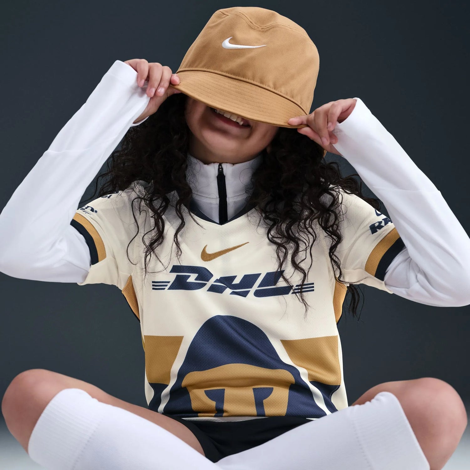 Nike 2025-26 Pumas Youth Stadium Home Soccer Jersey (Detail 2)