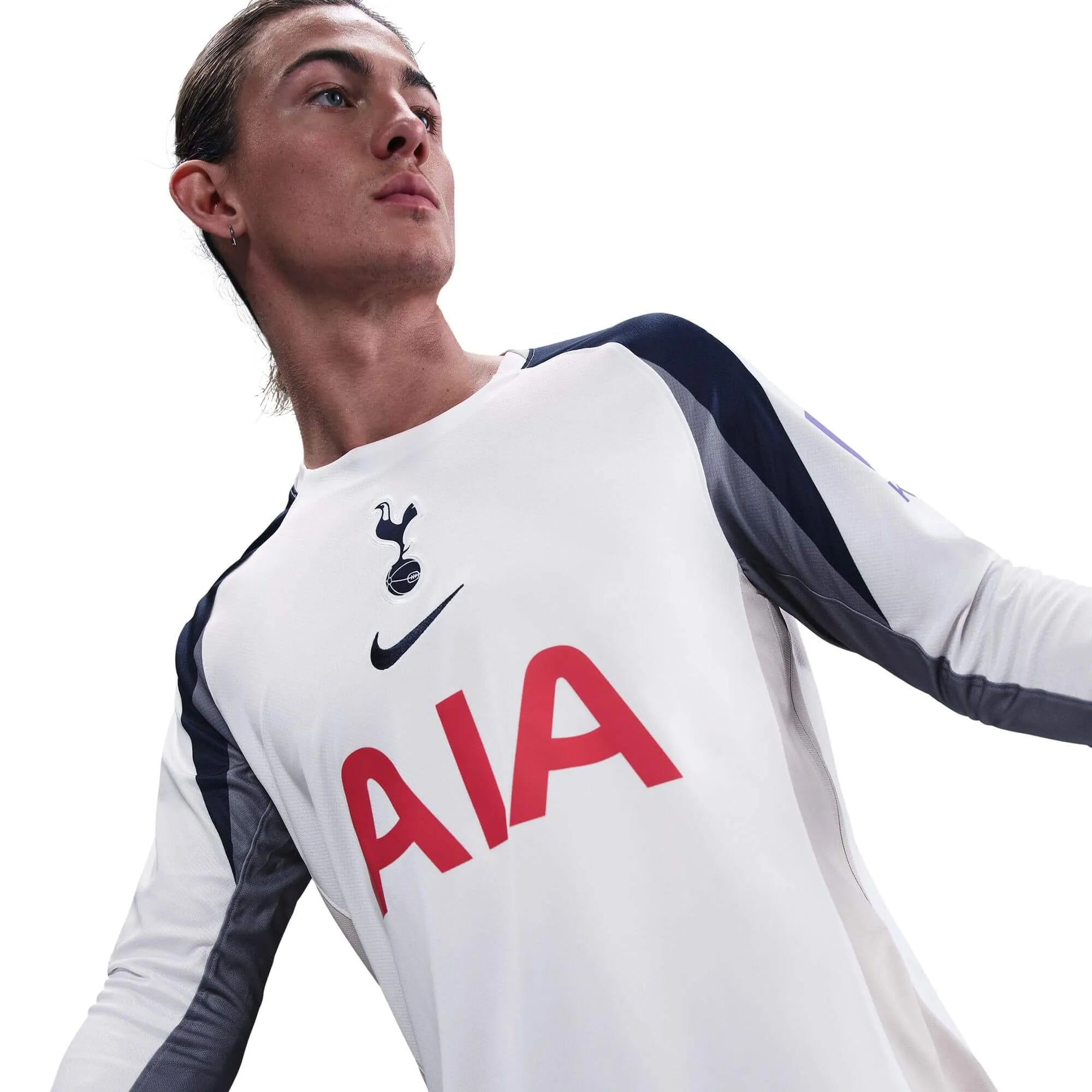 Nike 2025-26 Tottenham Men's Stadium Home Long-Sleeve Soccer Jersey (Detail 2)