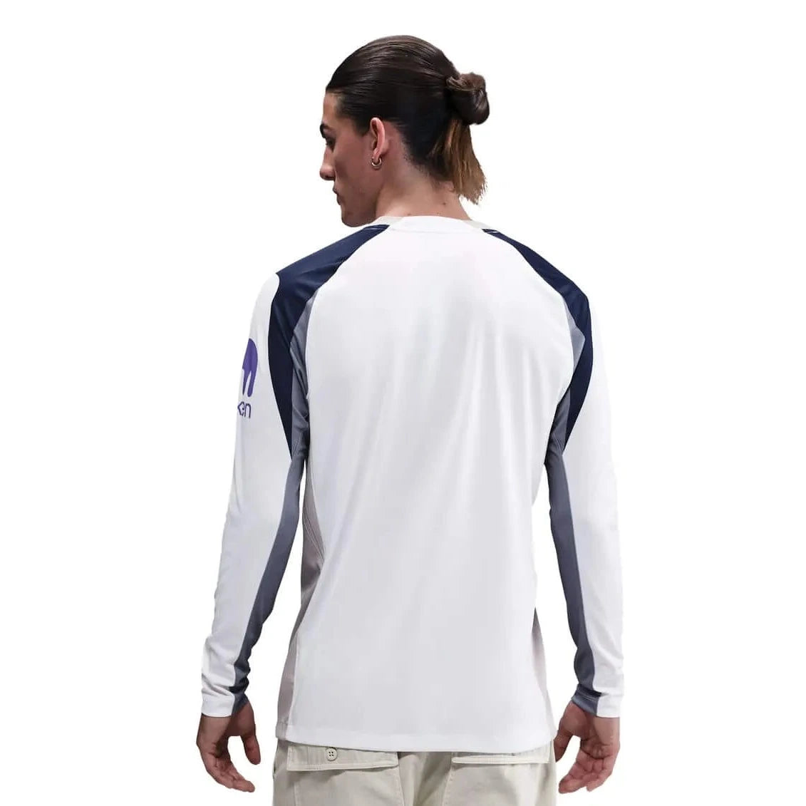 Nike 2025-26 Tottenham Men's Stadium Home Long-Sleeve Soccer Jersey (Model - Back)