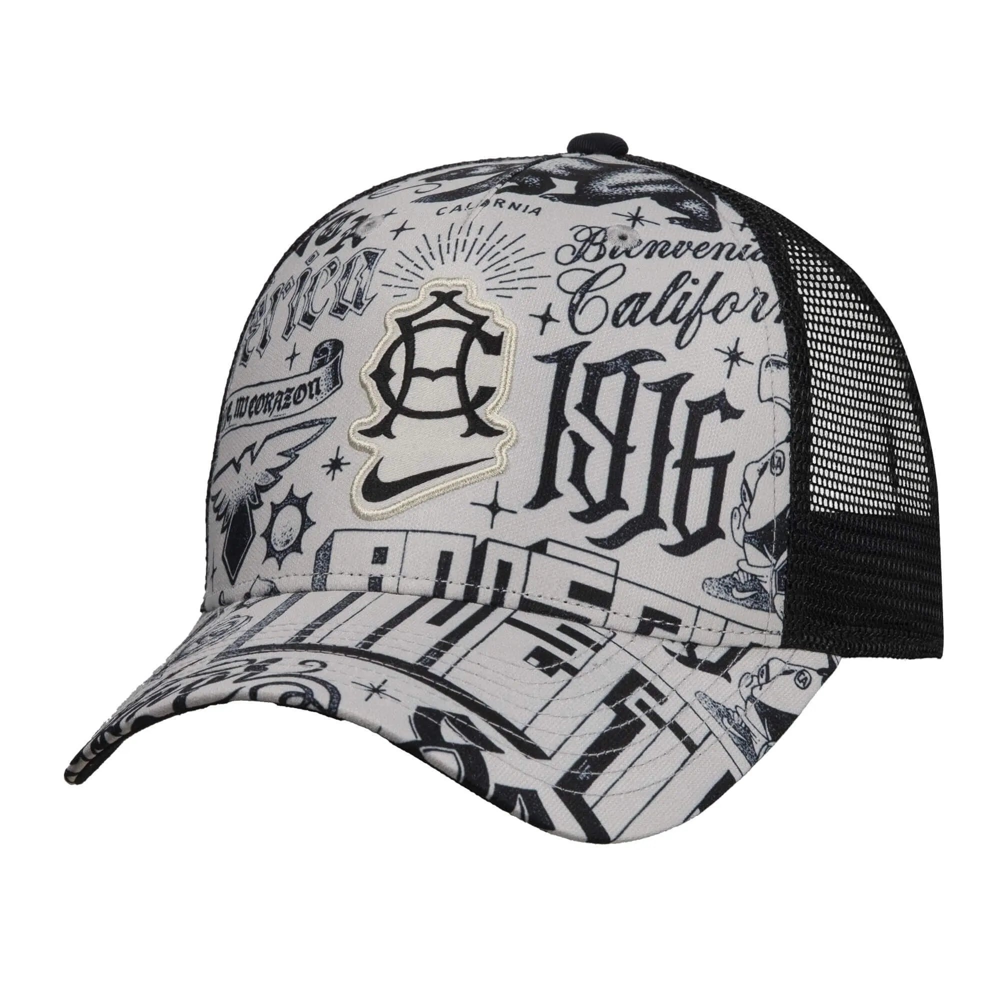 Nike 2025 Club America Global Futbol Rise Printed Trucker Hat (Front)