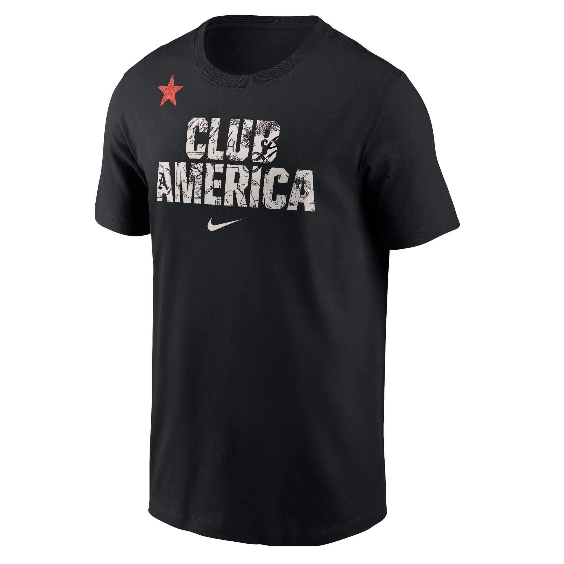 Nike 2025 Club America Men's Core Short-Sleeve Tee Black (Front)