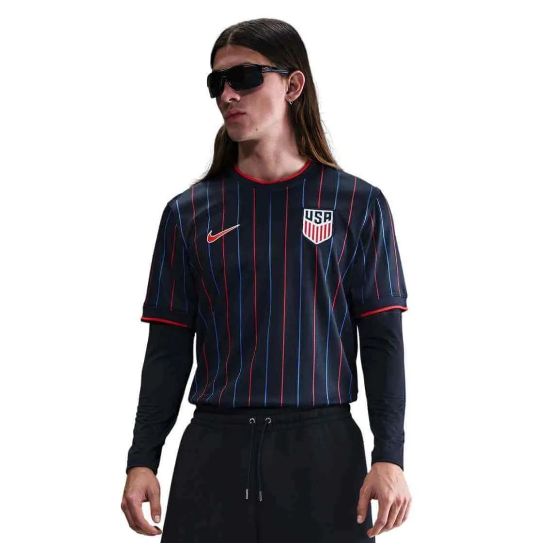 Nike 2025 USA Men's Stadium Away Soccer Jersey (Model - Front)