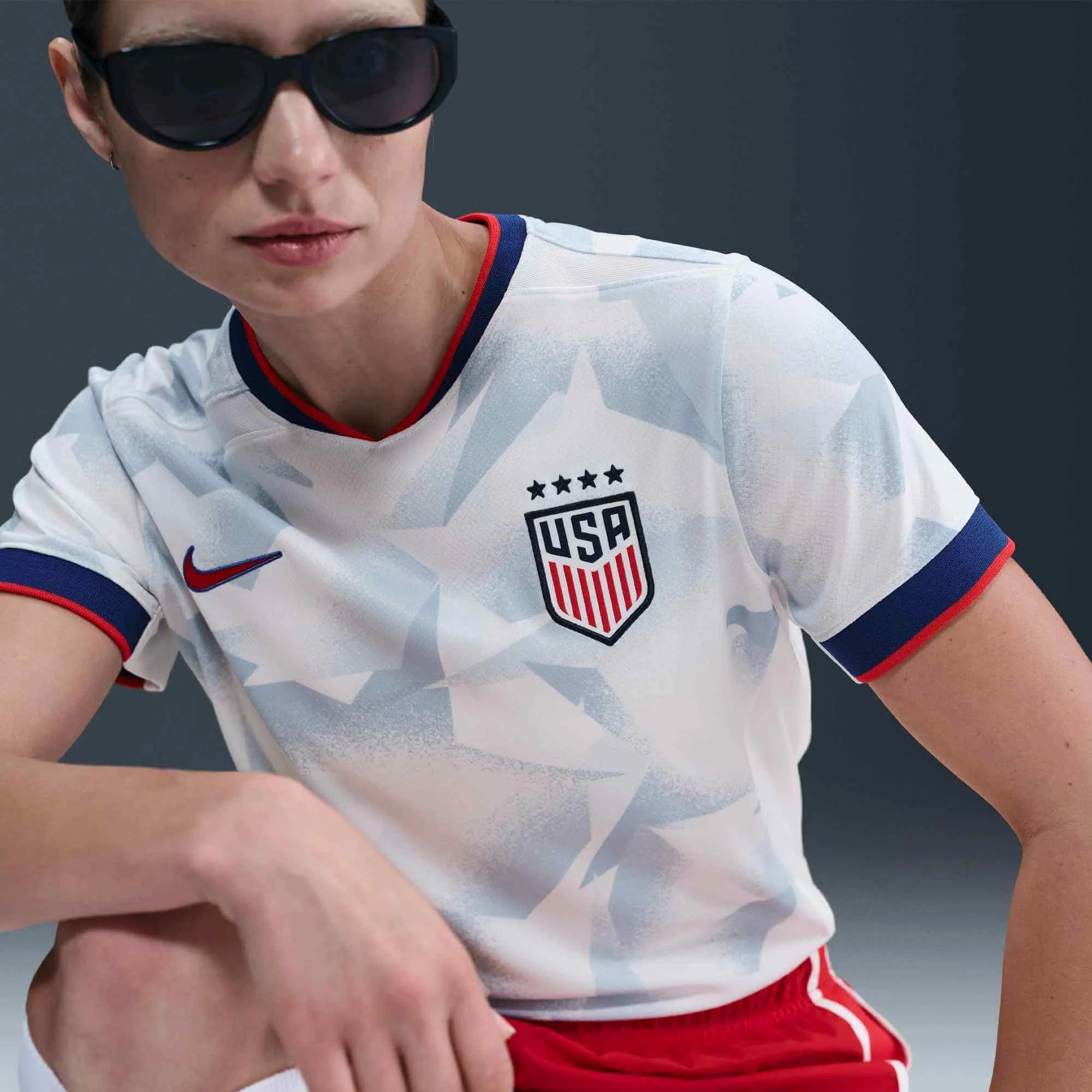 Nike 2025 USA Women's 4-Star Stadium Home Soccer Jersey (Detail 1)