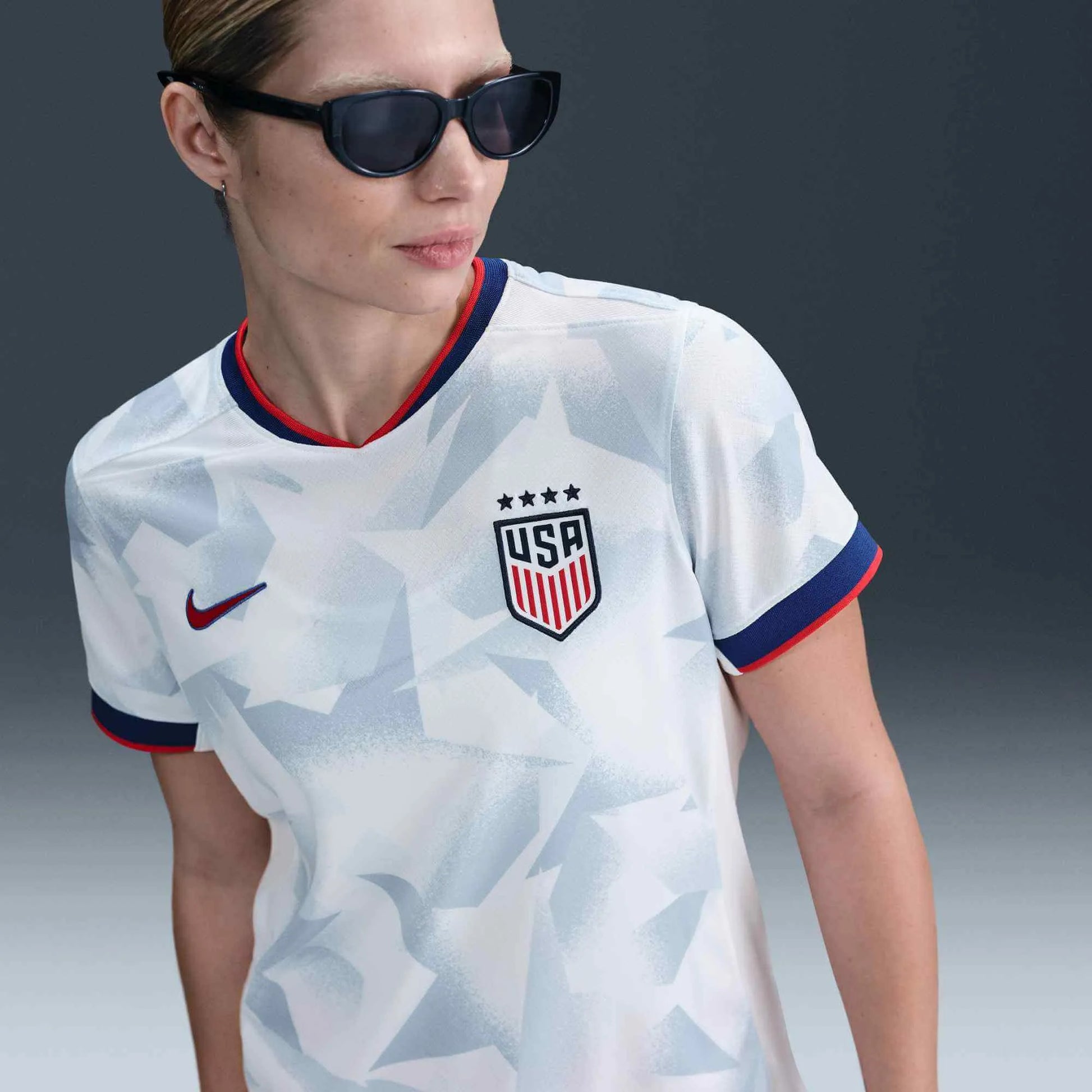 Nike 2025 USA Women's 4-Star Stadium Home Soccer Jersey (Front)