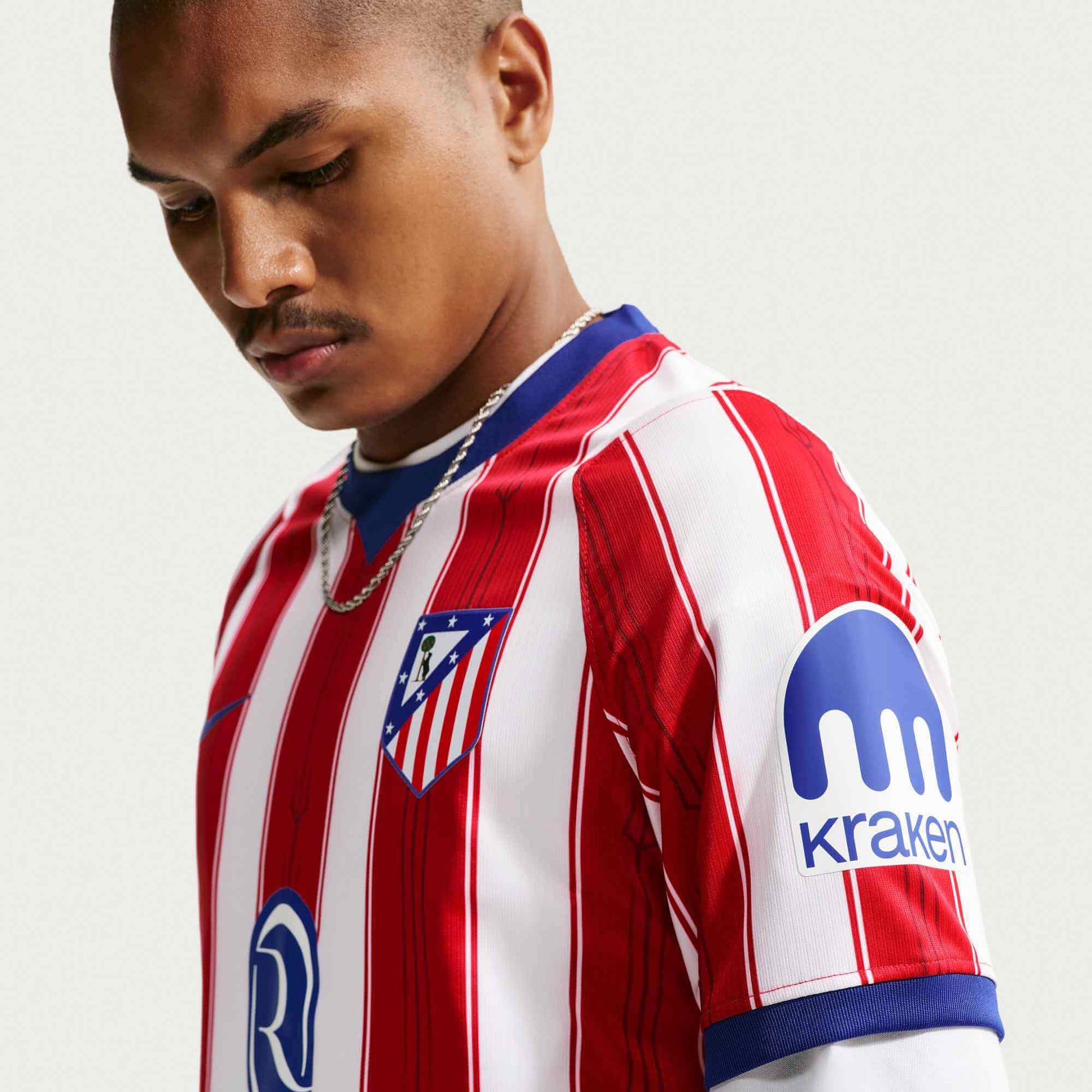 Nike 2026-27 Atletico Madrid Men's Authentic Home Soccer Jersey (Detail 2)