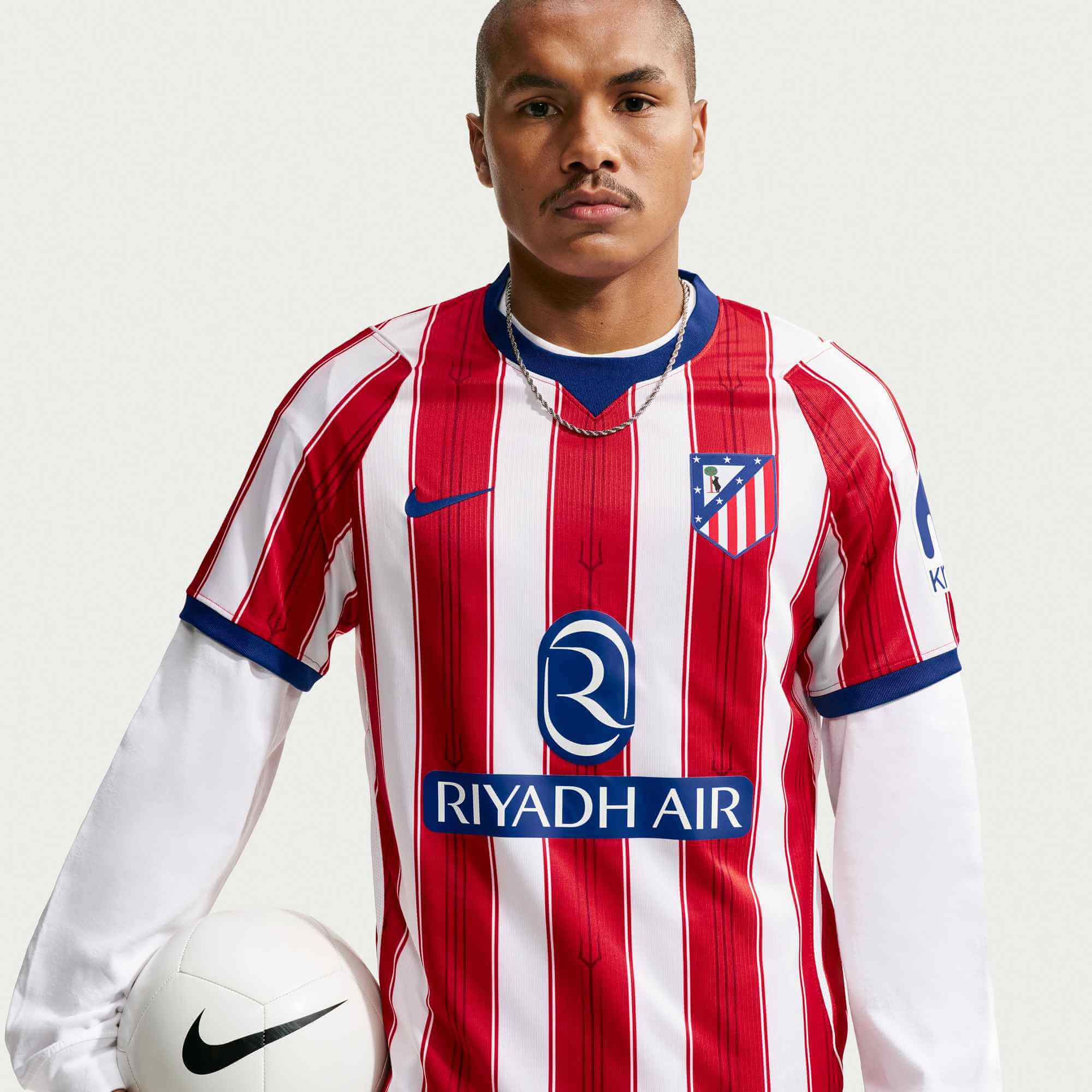 Nike 2026-27 Atletico Madrid Men's Stadium Home Soccer Jersey (Detail 1)