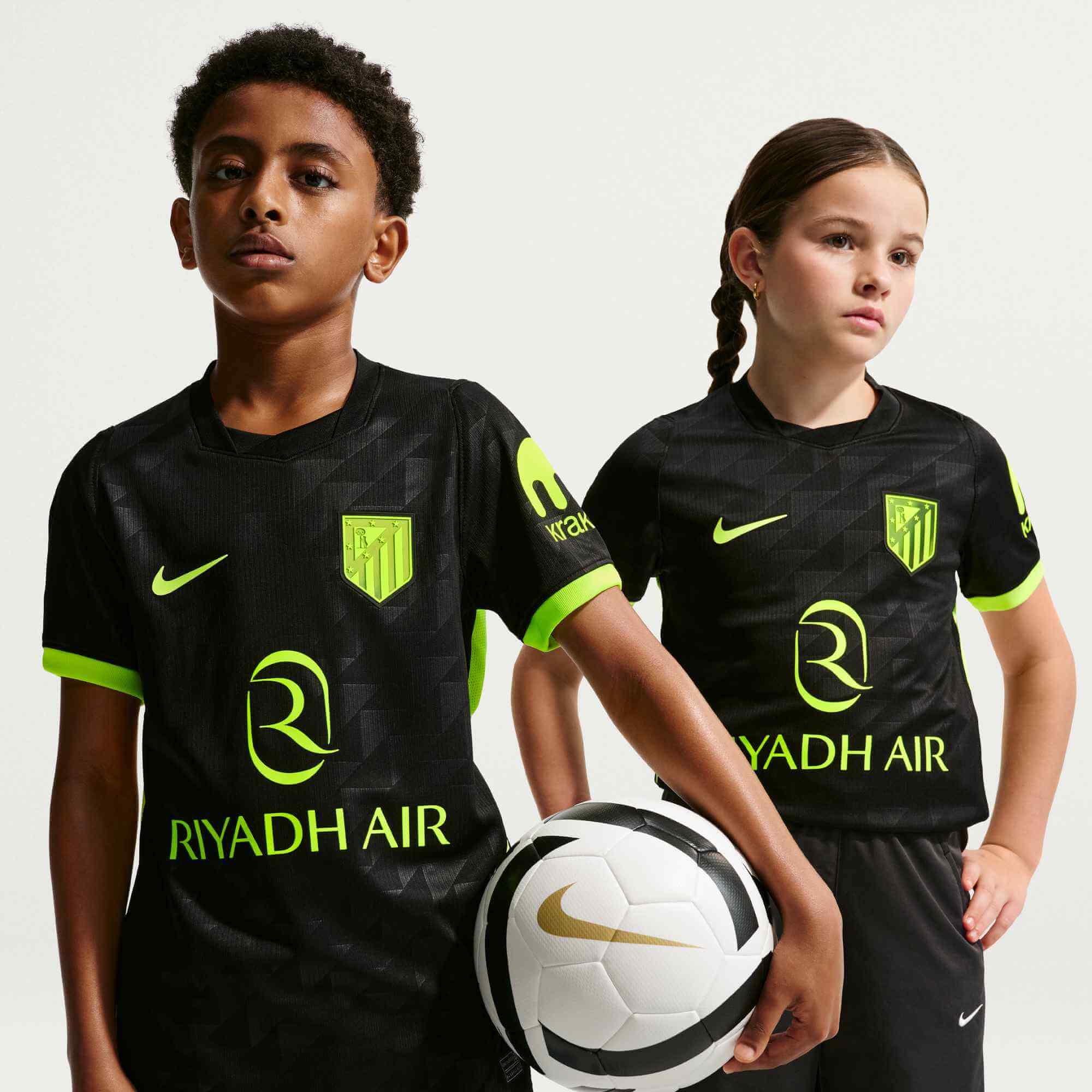 Nike 2026-27 Atletico Madrid Youth Stadium Away Soccer Jersey (Models - Front)